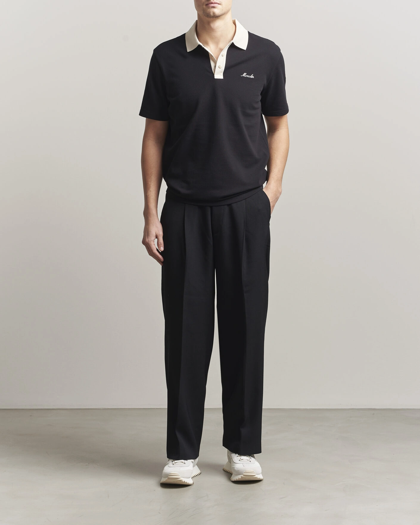 Herre | Pikéer | Moncler | Signature Logo Polo Black