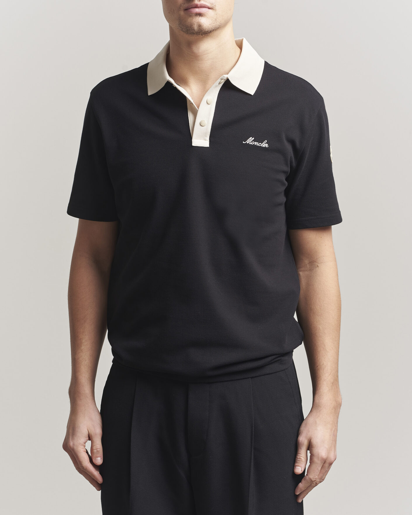 Herre | Pikéer | Moncler | Signature Logo Polo Black