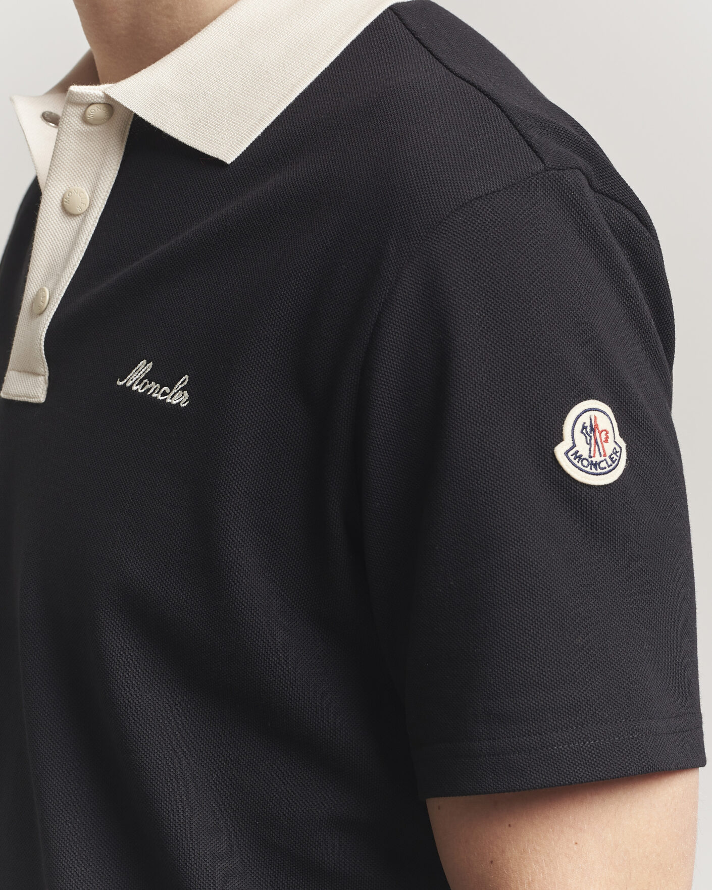 Herre | Pikéer | Moncler | Signature Logo Polo Black