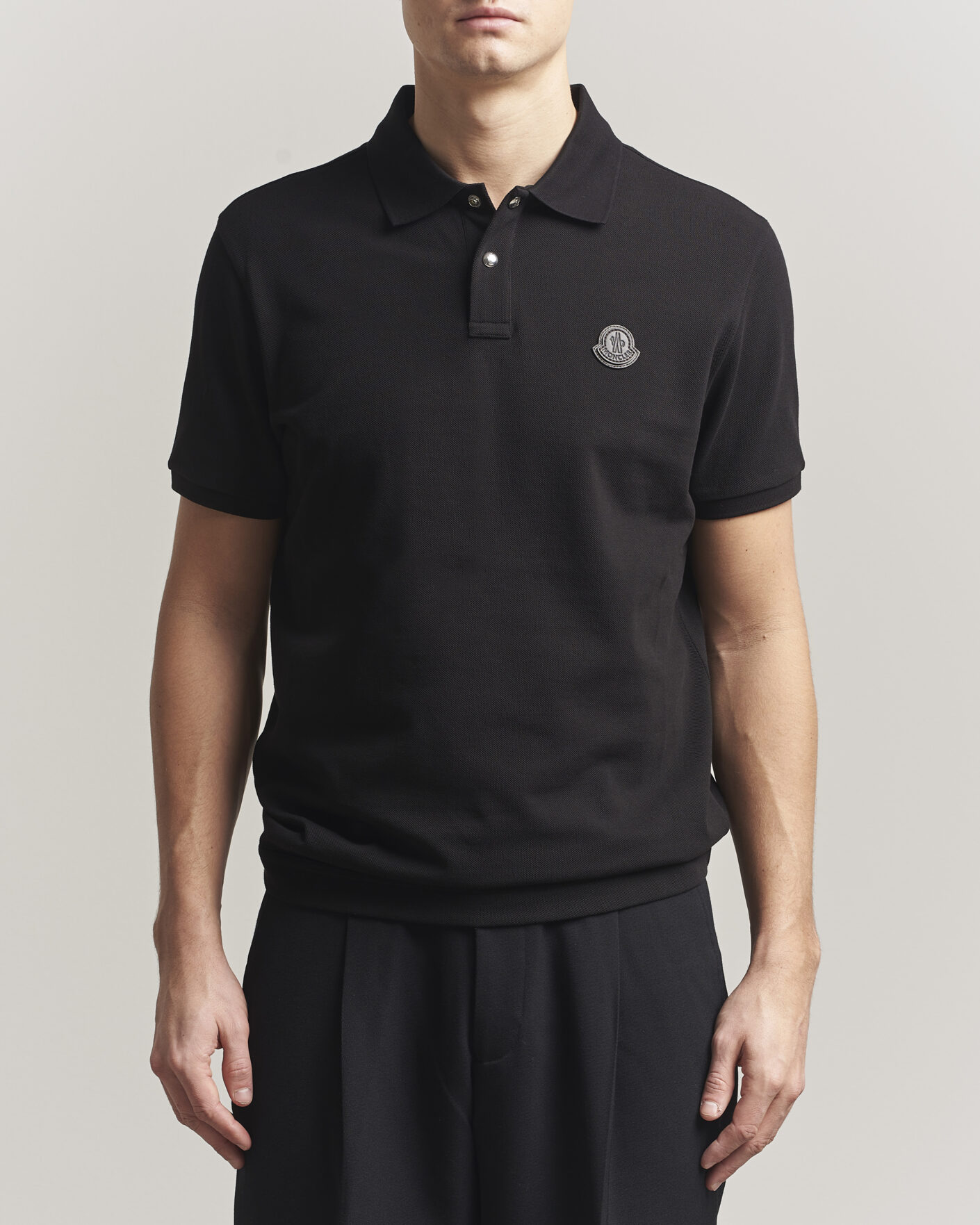Herre | Pikéer | Moncler | Luxury Logo Polo Black