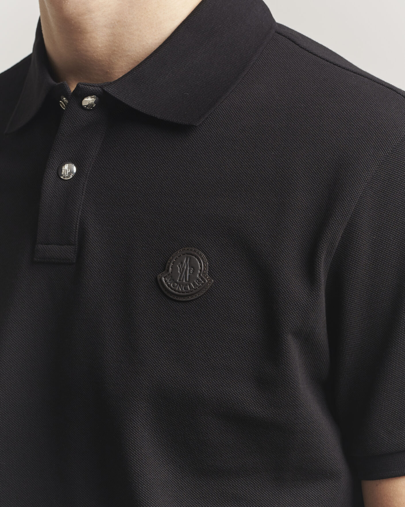 Herre | Pikéer | Moncler | Luxury Logo Polo Black