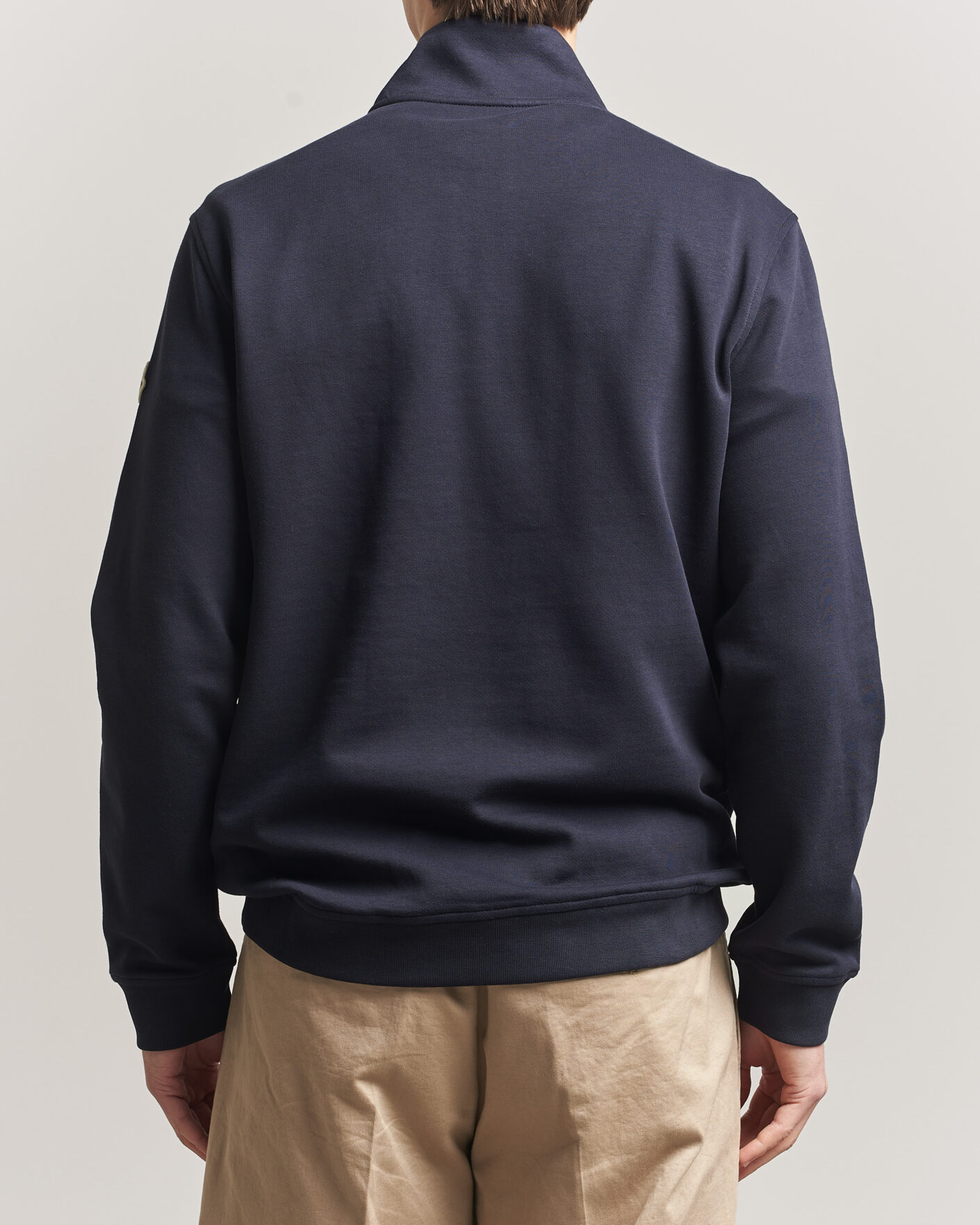 Herre | Gensere | Moncler | Signature Logo Half Zip Navy