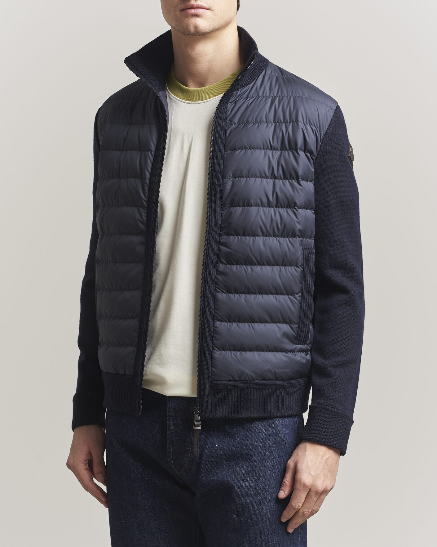 Herre | Jakker | Moncler | Luxury Hybrid Zip Cardigan Navy