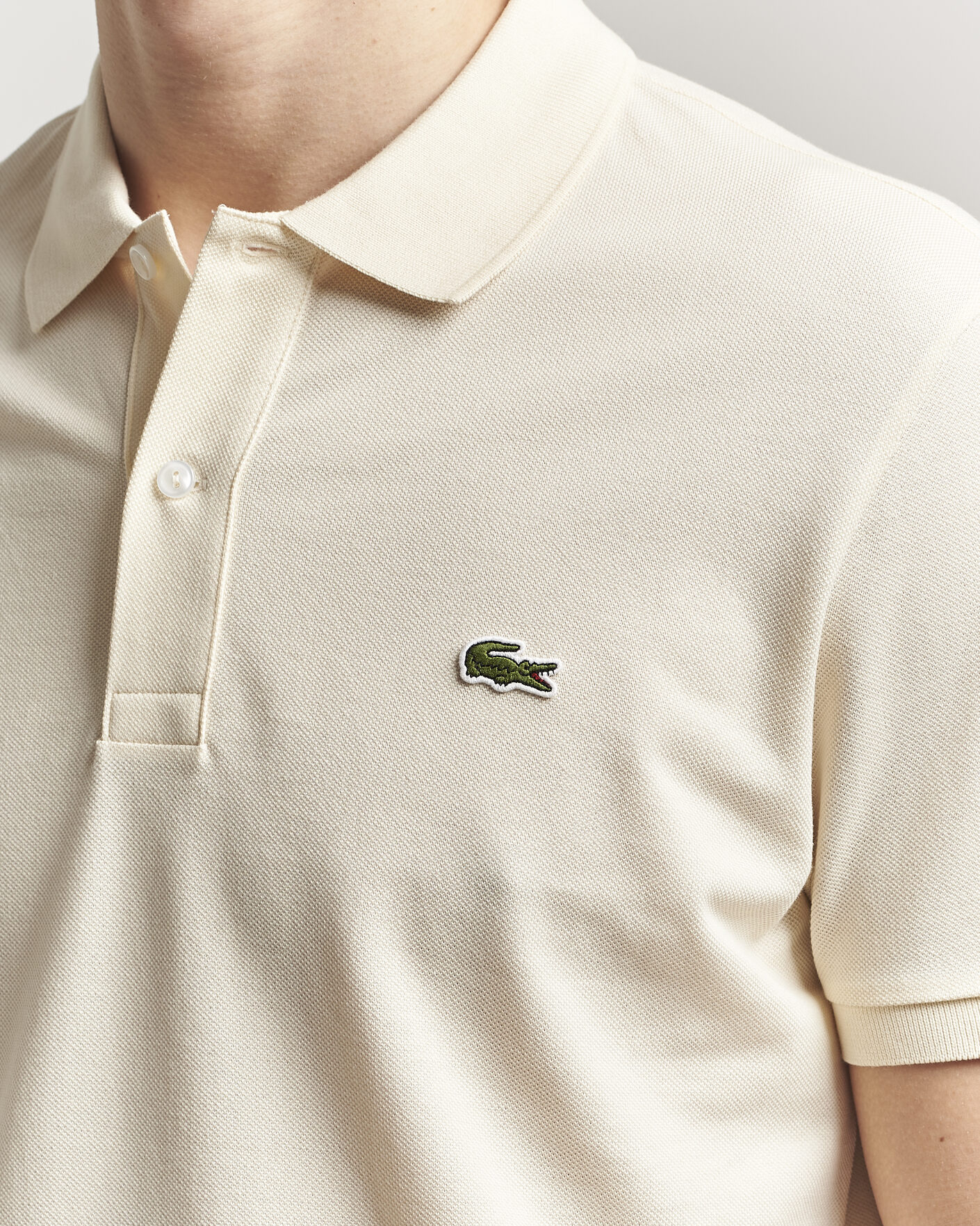 Herre | Pikéer | Lacoste | Slim Fit Polo Piké Naturel Clair