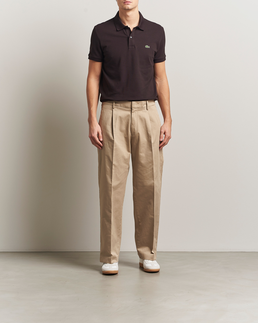 Herre | Pikéer | Lacoste | Slim Fit Polo Piké Buffle Brown