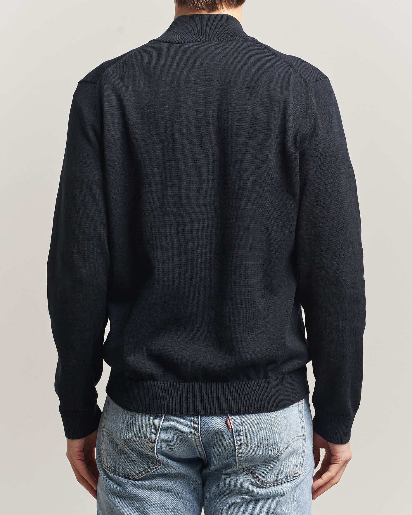 Herre | Gensere | Lacoste | Cotton Knitted Full Zip Black