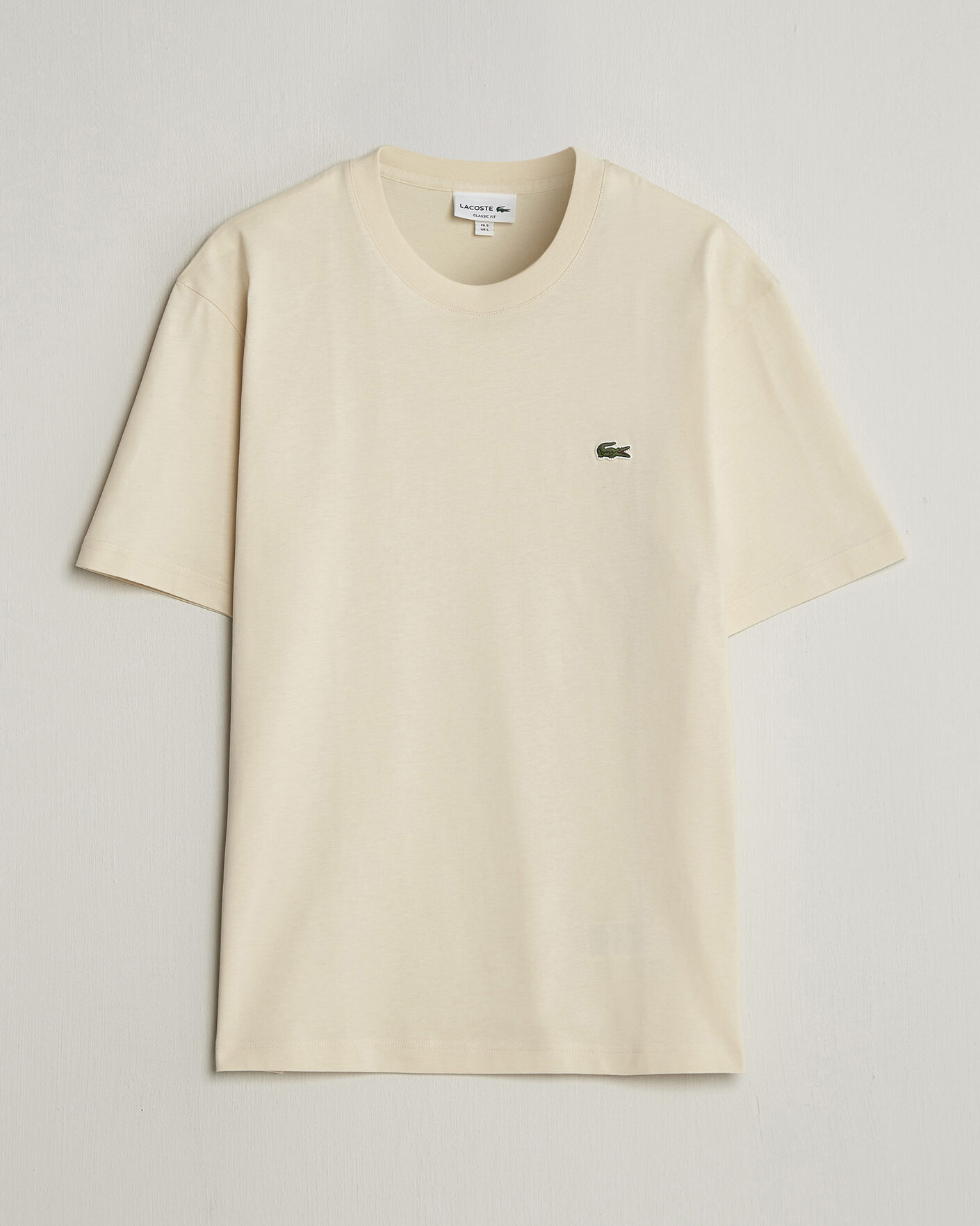 Herre | T-Shirts | Lacoste | Crew Neck T-Shirt Naturel Clair