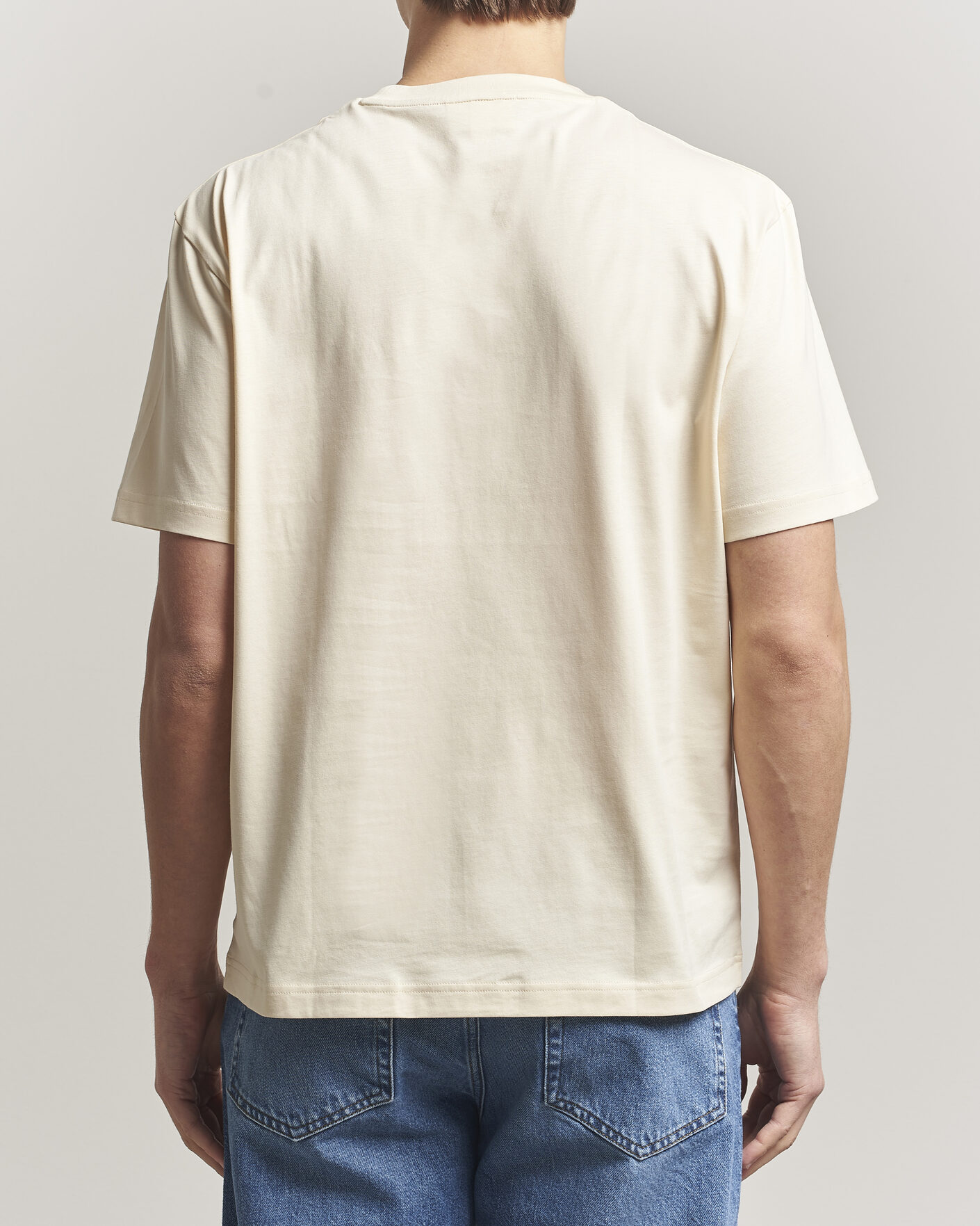 Herre | T-Shirts | Lacoste | Crew Neck T-Shirt Naturel Clair
