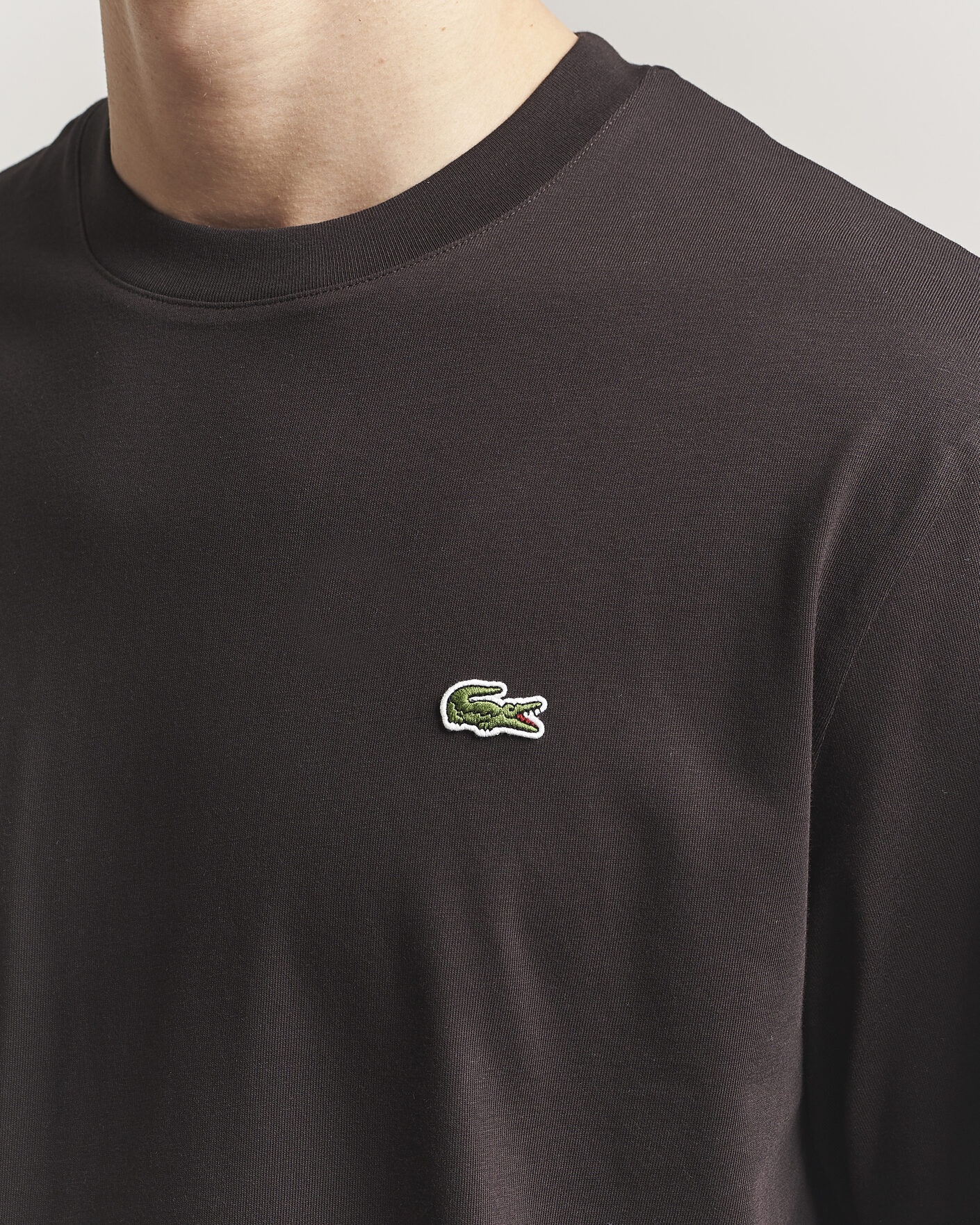Herre | T-Shirts | Lacoste | Crew Neck T-Shirt Buffle Brown