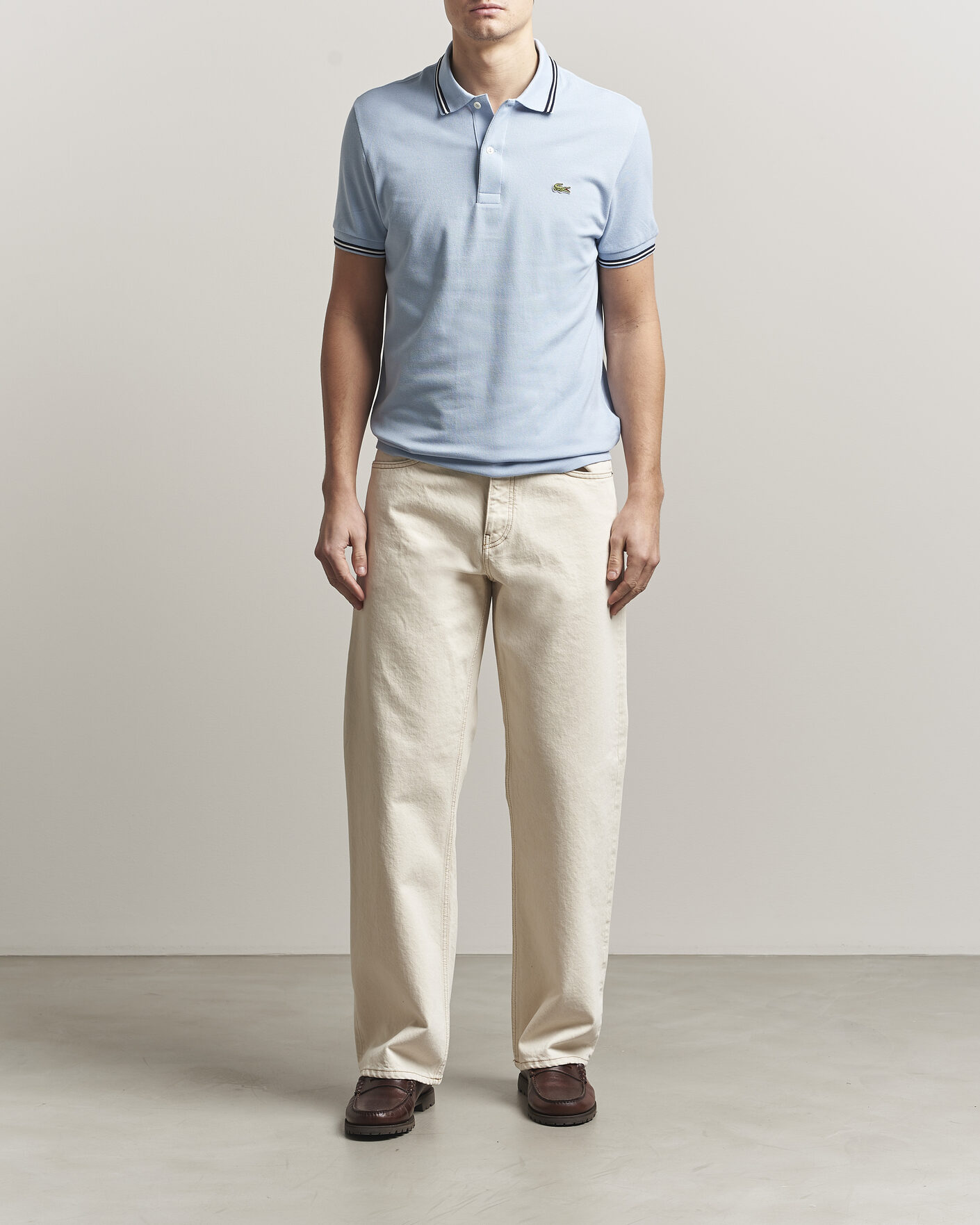 Herre | Pikéer | Lacoste | Original Tipped Polo Piké Chambray