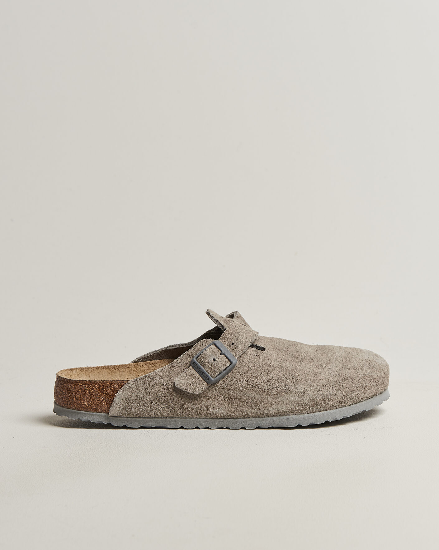 Herre | Sandaler og tøfler | BIRKENSTOCK | Boston Soft Footbed Stone Coin Suede