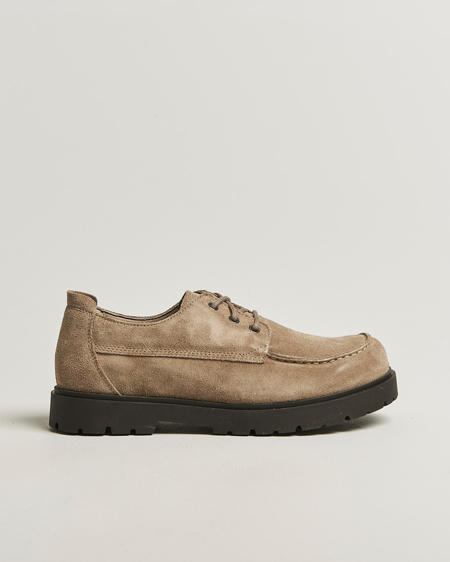 Herre | Oxfords | BIRKENSTOCK | Highwood Moc Lace Gray Taupe Suede