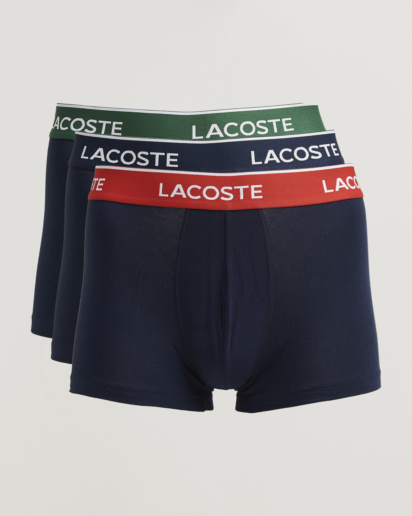 Herre | Undertøy | Lacoste | 3-Pack Stretch Cotton Trunks Navy Blue