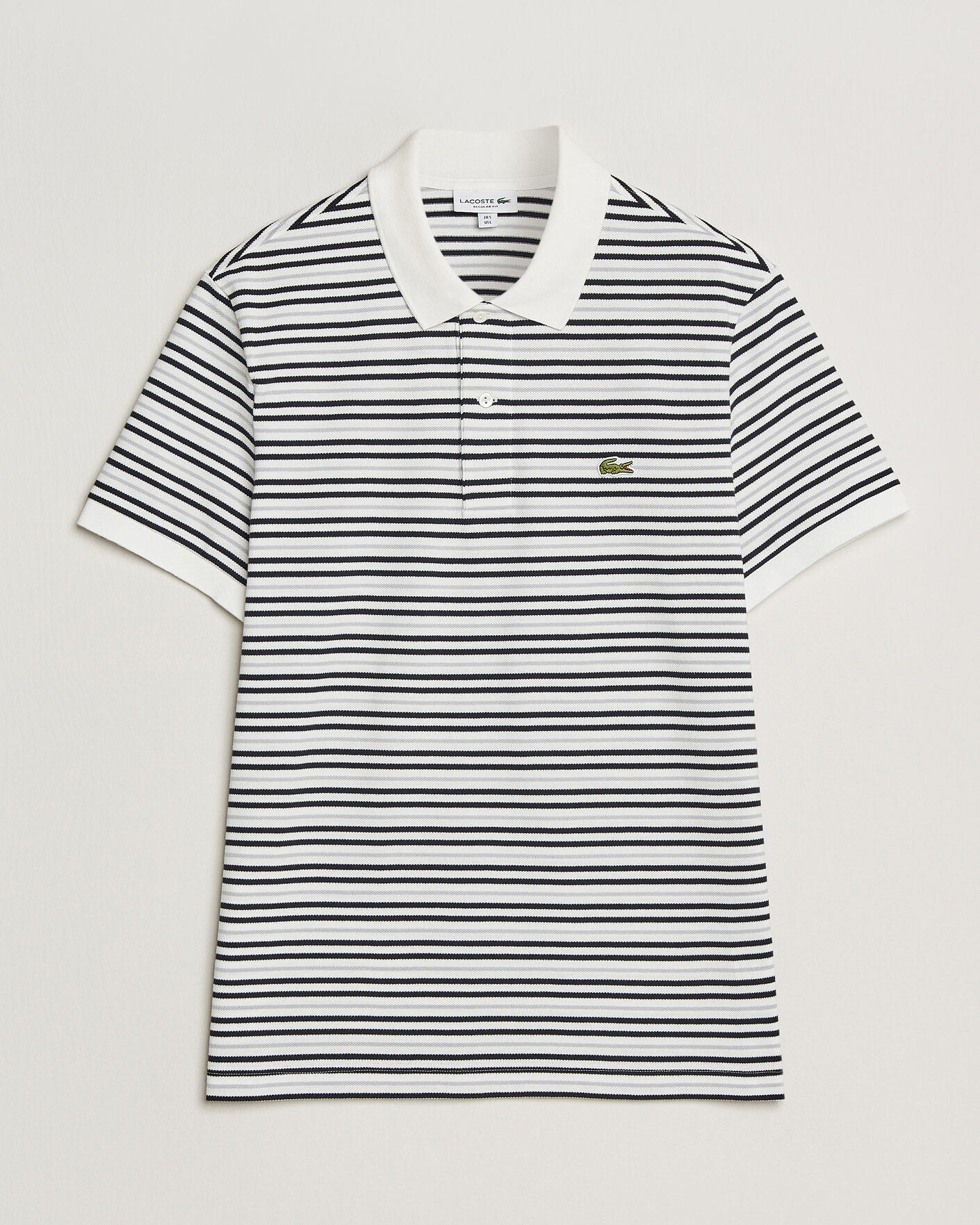 Herre | Pikéer | Lacoste | Original Striped Polo Piké Blackbird/Flour