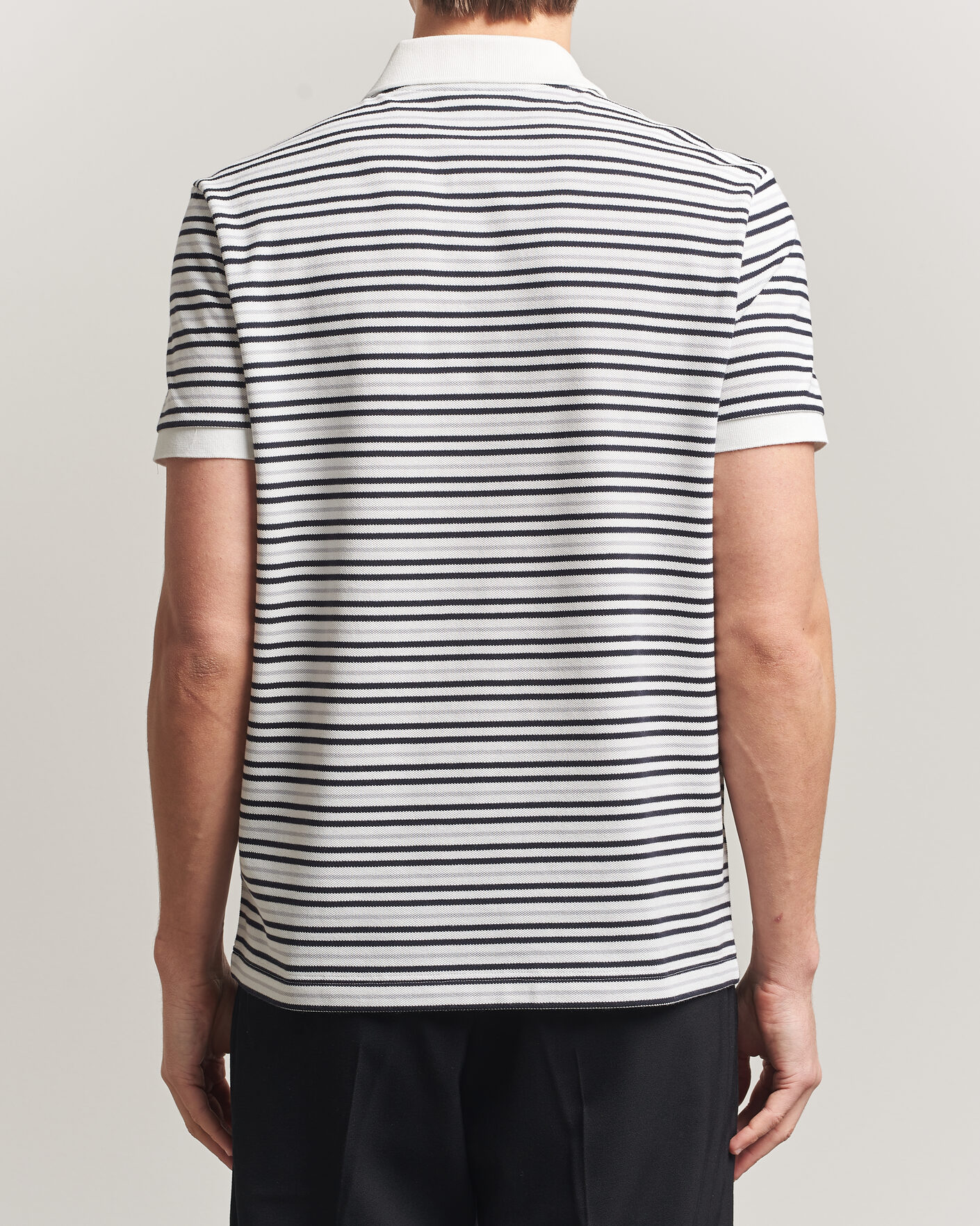 Herre | Pikéer | Lacoste | Original Striped Polo Piké Blackbird/Flour