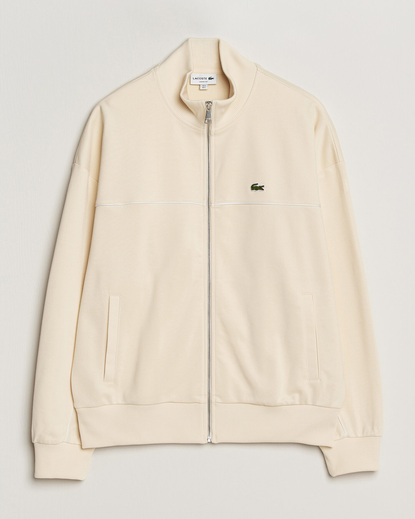 Herre | Gensere | Lacoste | Piqué Track Jacket Naturel Clair