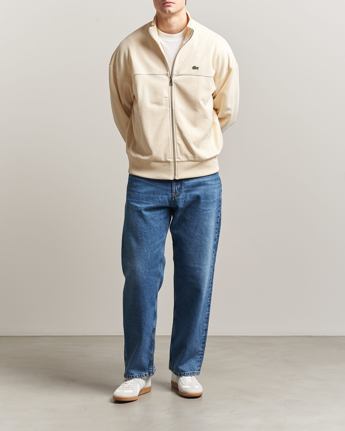 Herre | Gensere | Lacoste | Piqué Track Jacket Naturel Clair