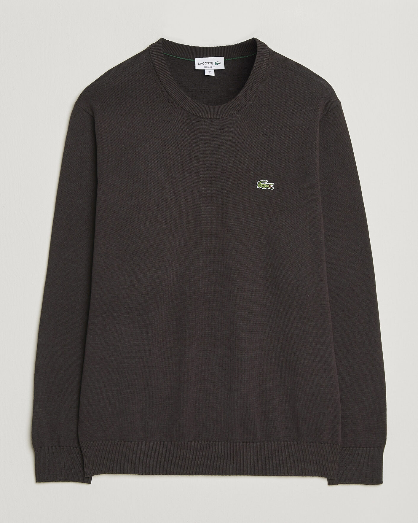 Herre | Gensere | Lacoste | Cotton Knitted Sweater Buffalo Brown