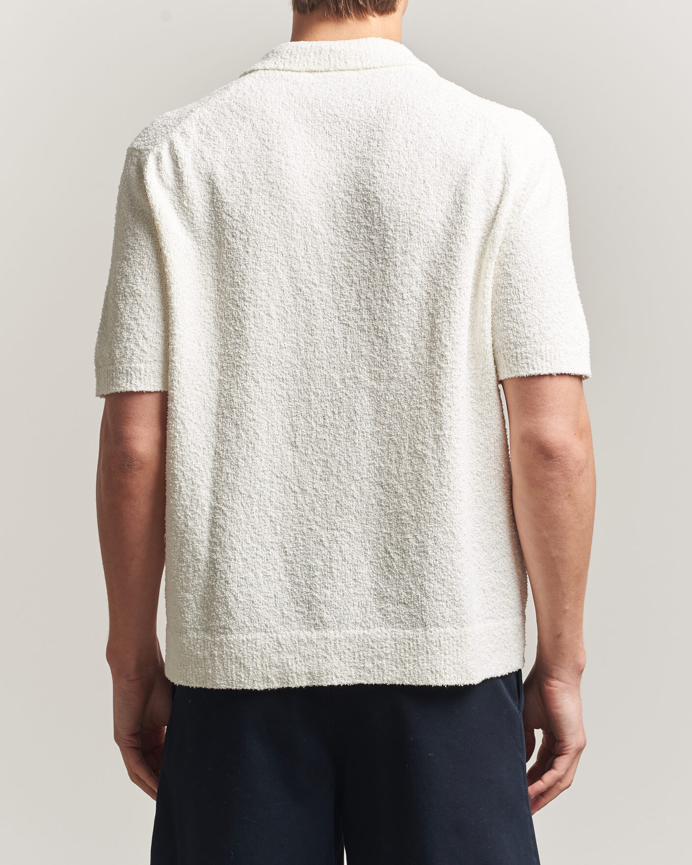 Herre | Pikéer | Lacoste | Cotton Bouclé Open Collar Polo Flour