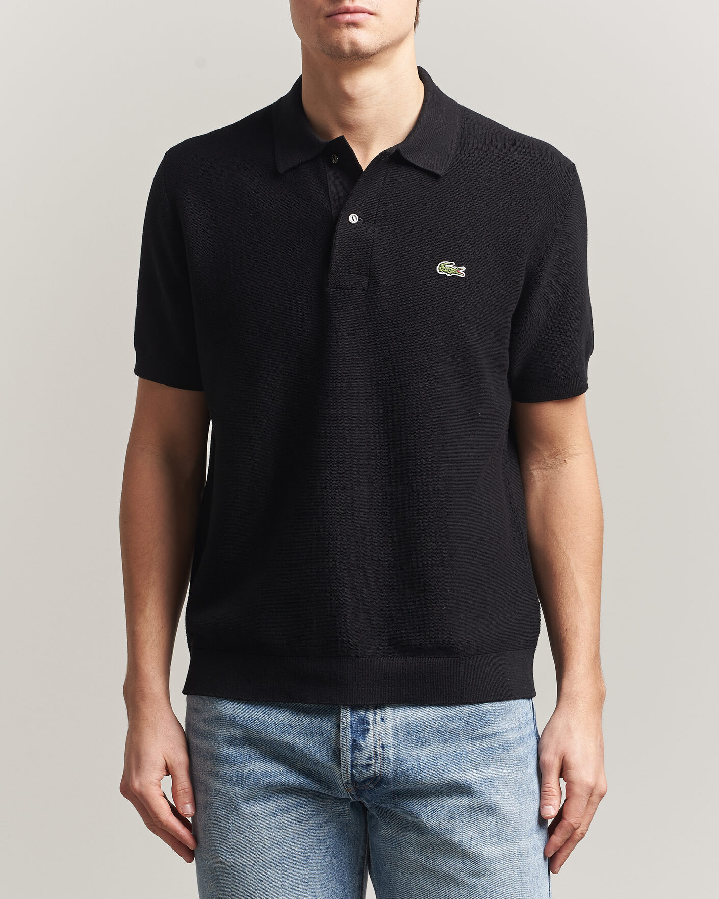Herre | Pikéer | Lacoste | Cotton Knitted Polo Black