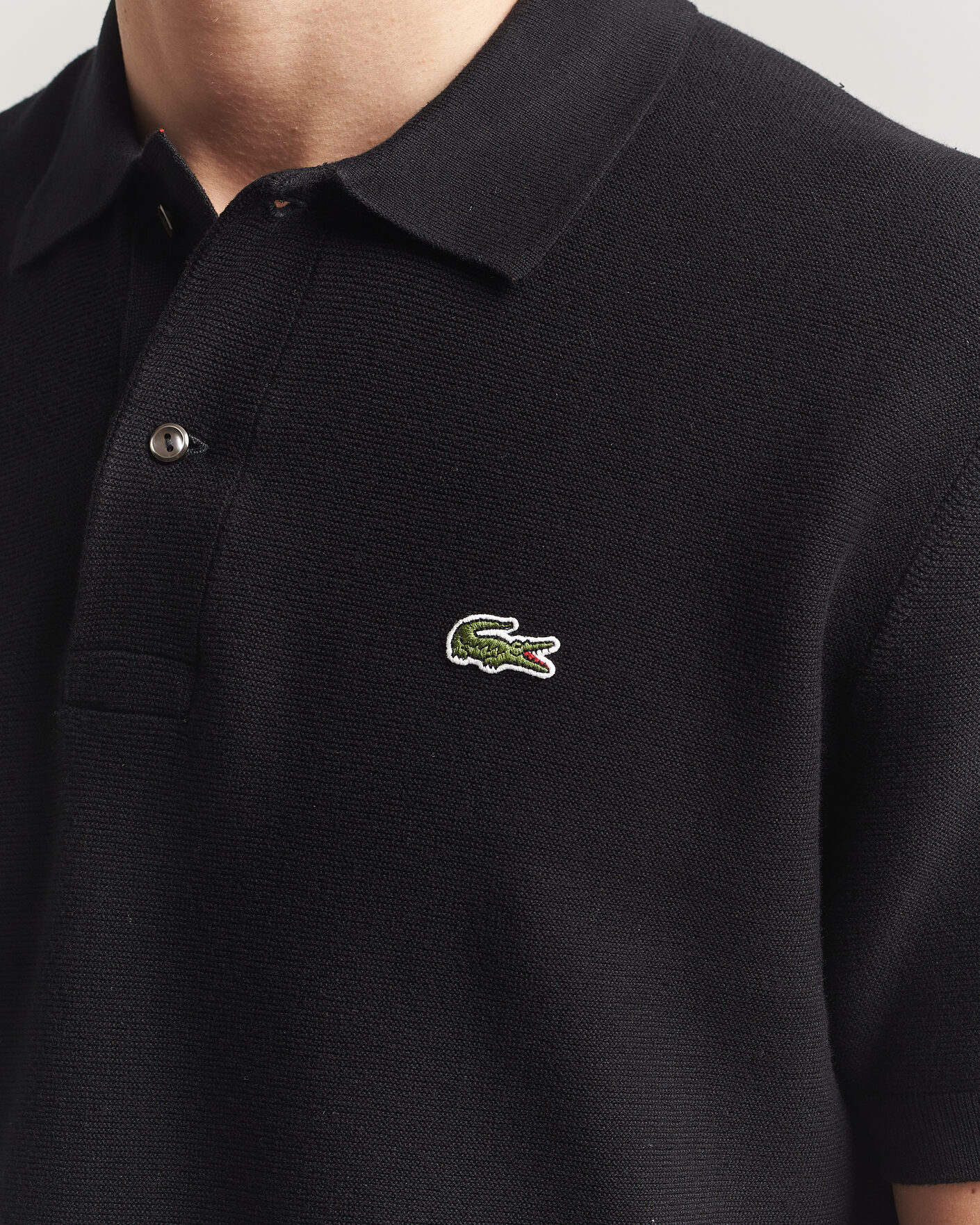 Herre | Pikéer | Lacoste | Cotton Knitted Polo Black