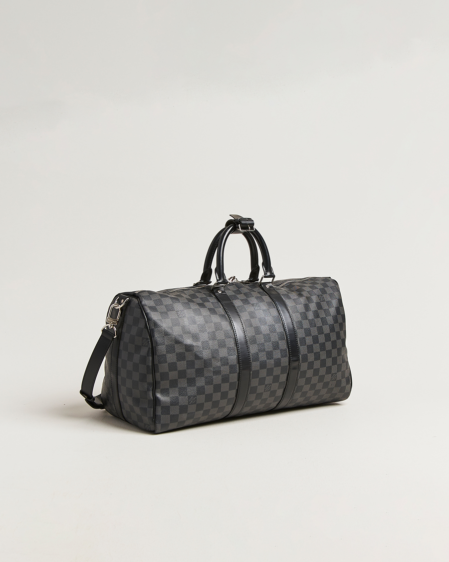 Herre | Pre-Owned & Vintage Bags | Louis Vuitton Pre-Owned | Keepall Bandouliére 45 Damier Graphite