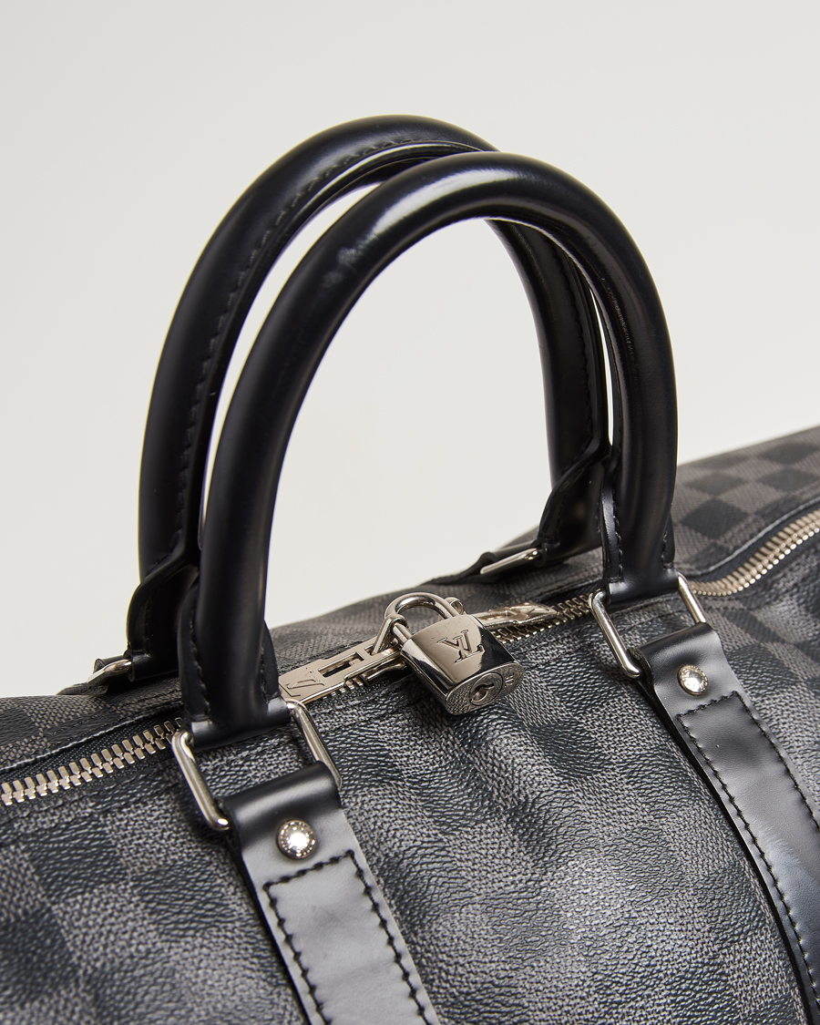 Herre | Pre-Owned & Vintage Bags | Louis Vuitton Pre-Owned | Keepall Bandouliére 45 Damier Graphite