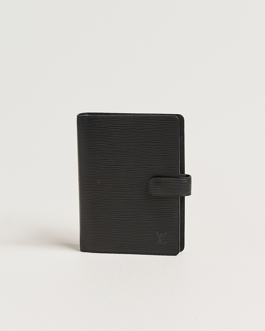 Herre | Pre-Owned & Vintage Bags | Louis Vuitton Pre-Owned | Medium Ring Agenda Cover Epi Leather Black