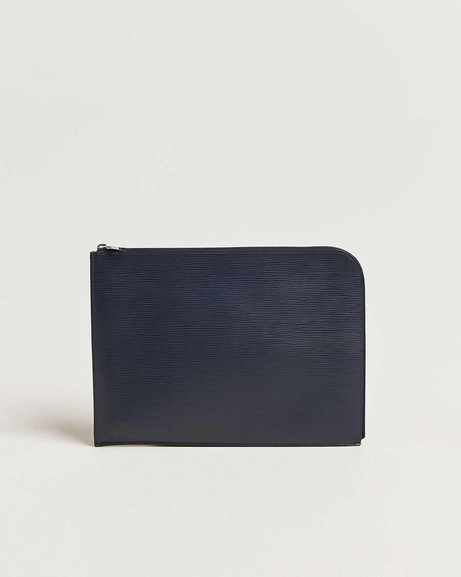 Herre | Pre-Owned & Vintage Bags | Louis Vuitton Pre-Owned | Porte Documents Epi Leather Navy