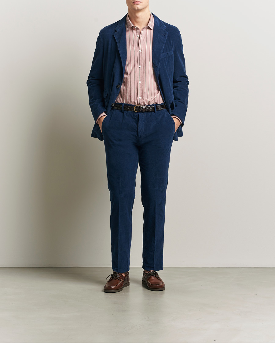 Herre | Dresser | Massimo Alba | Sloop Corduroy Suit Midnight Blue