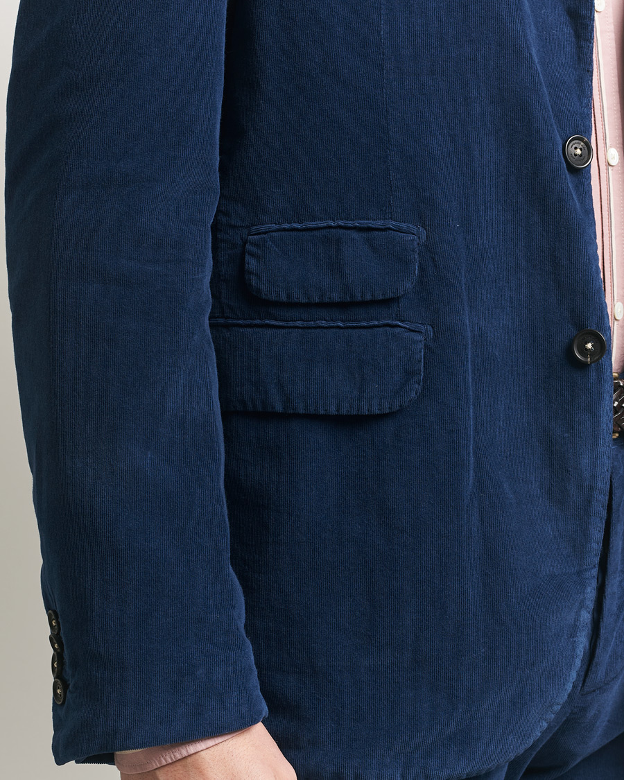 Herre | Dresser | Massimo Alba | Sloop Corduroy Suit Midnight Blue