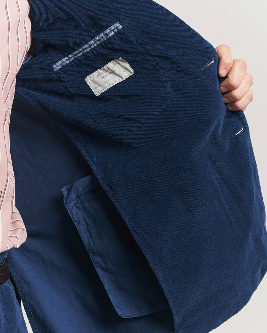 Herre | Dresser | Massimo Alba | Sloop Corduroy Suit Midnight Blue