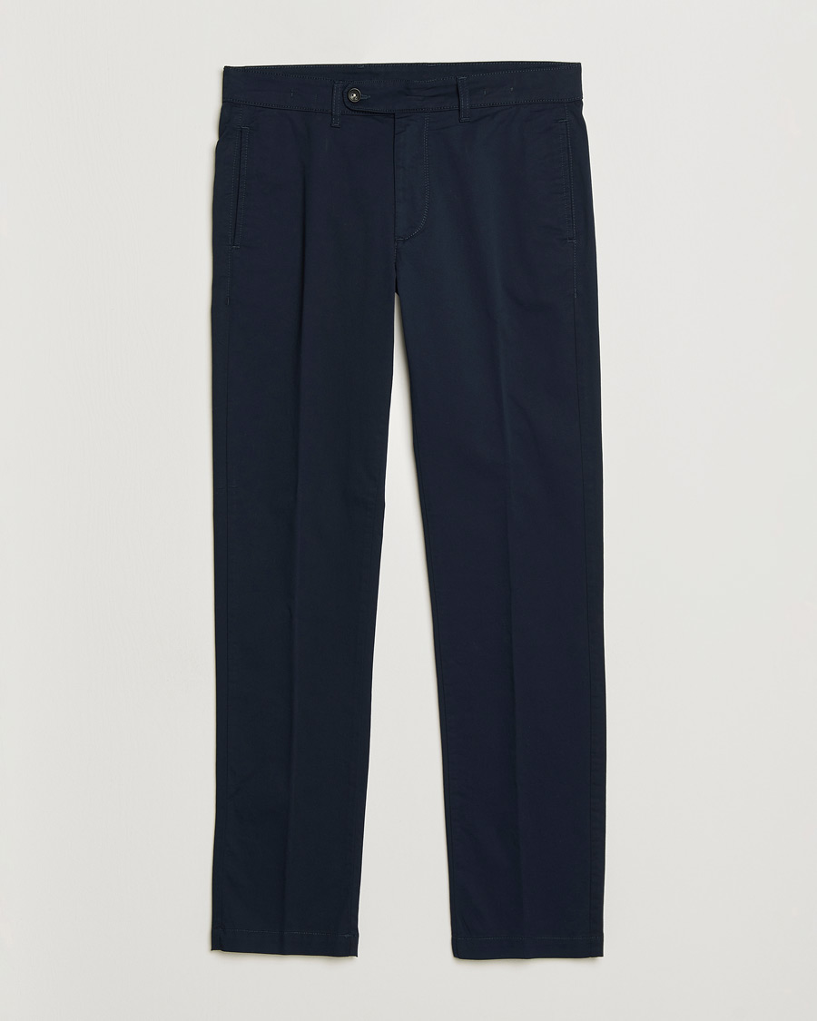 Herre | Bukser | Massimo Alba | Winch Cotton Gabardine Trousers Navy