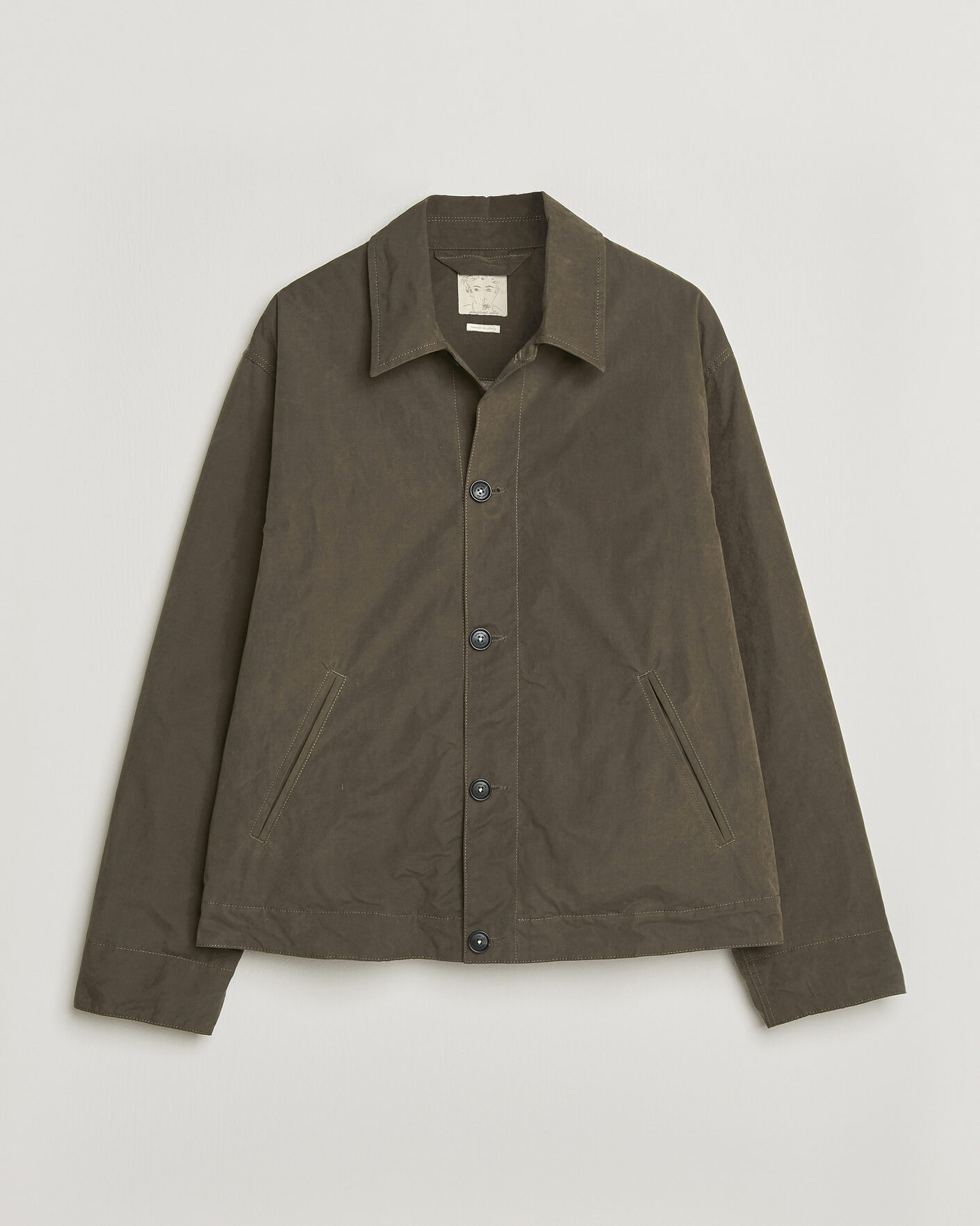 Herre | Jakker | Massimo Alba | Lined Cotton Bomber Jacket Hunter