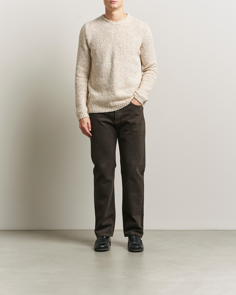 Herre | Gensere | Massimo Alba | Cotton Boucle Sweater Bronze