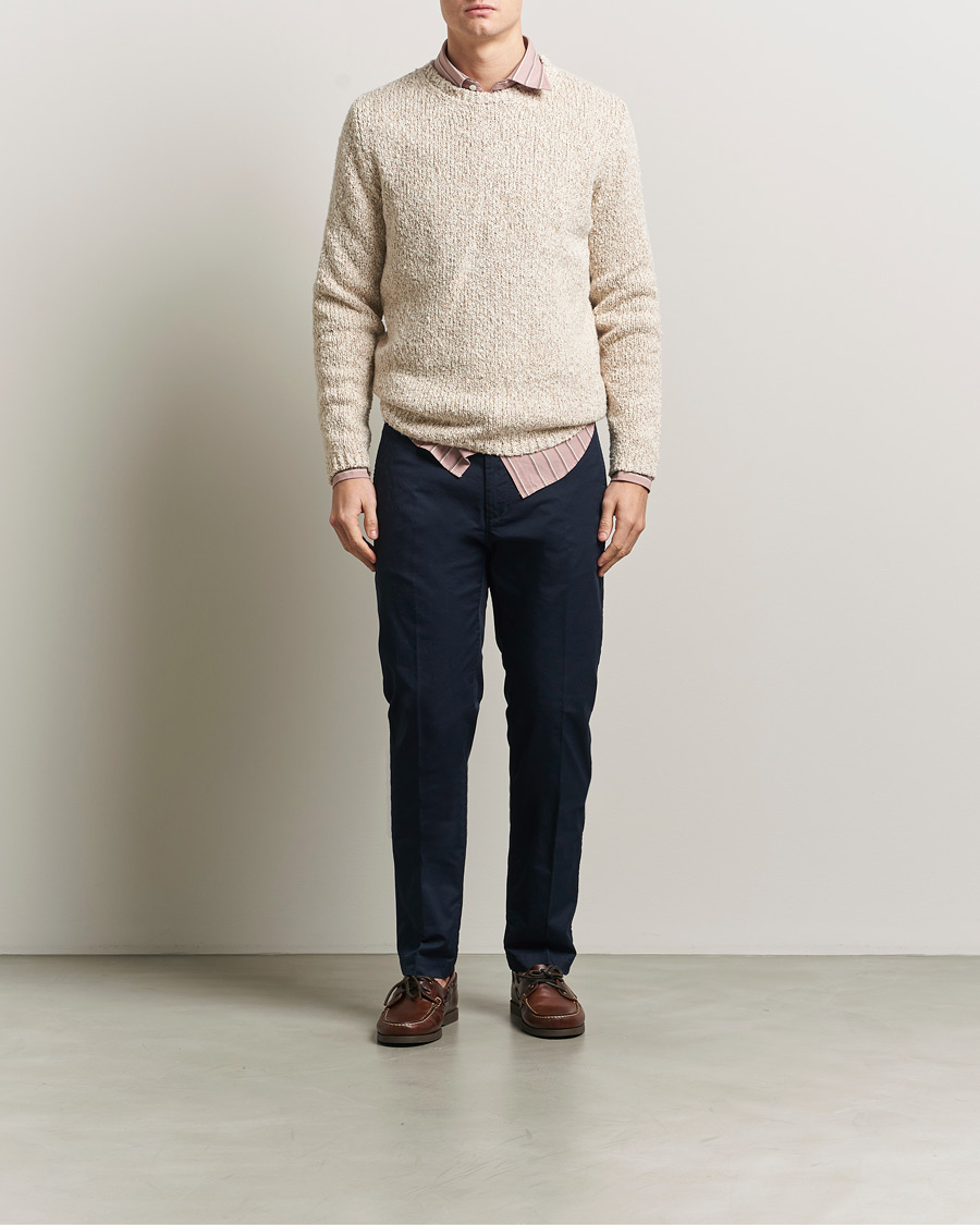 Herre |  | Massimo Alba | Cotton Boucle Sweater Bronze