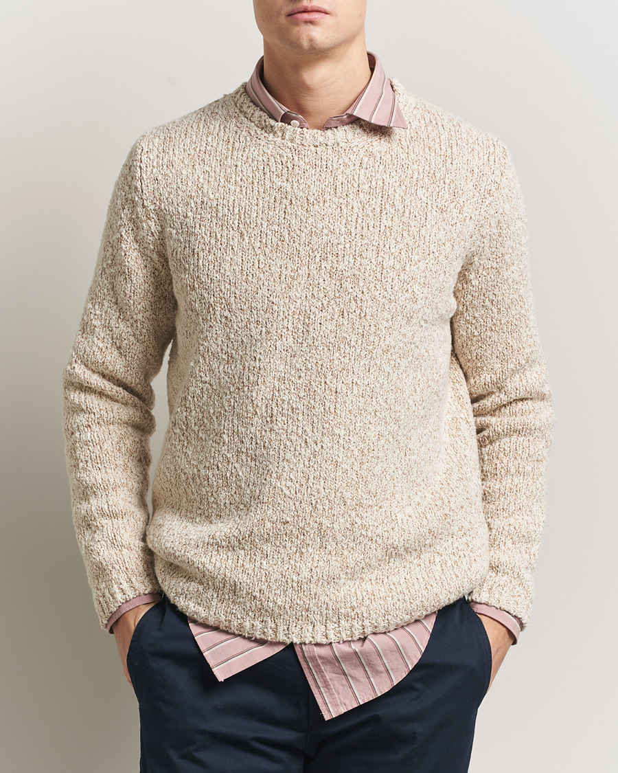 Herre | Gensere | Massimo Alba | Cotton Boucle Sweater Bronze