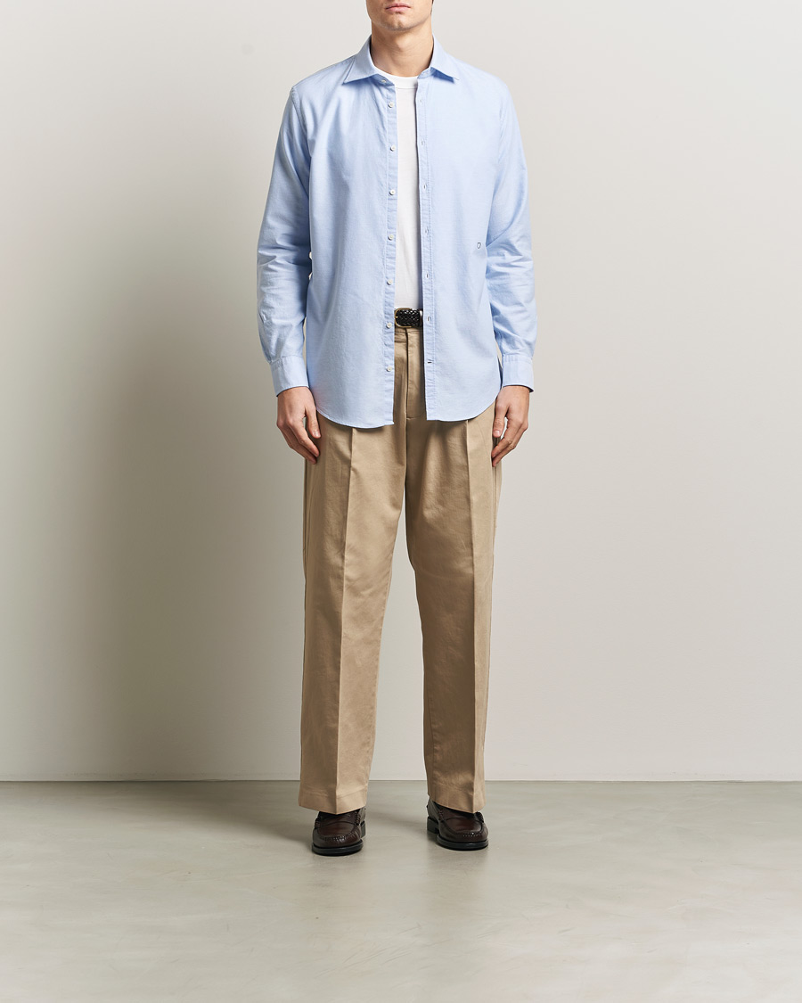 Herre | Skjorter | Massimo Alba | Genova Oxford Shirt Sky Blue