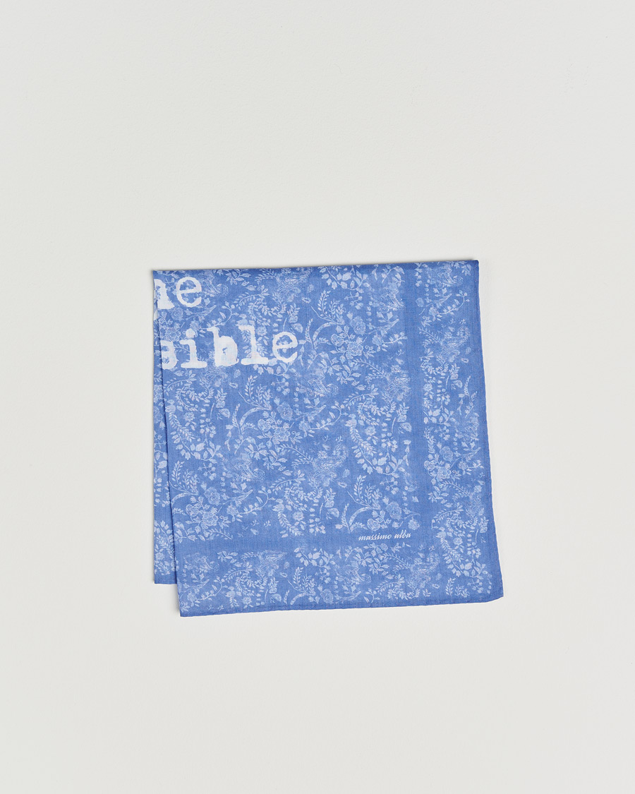 Herre | Lommetørklær | Massimo Alba | Printed Cotton Voile Hankerchief Tulip