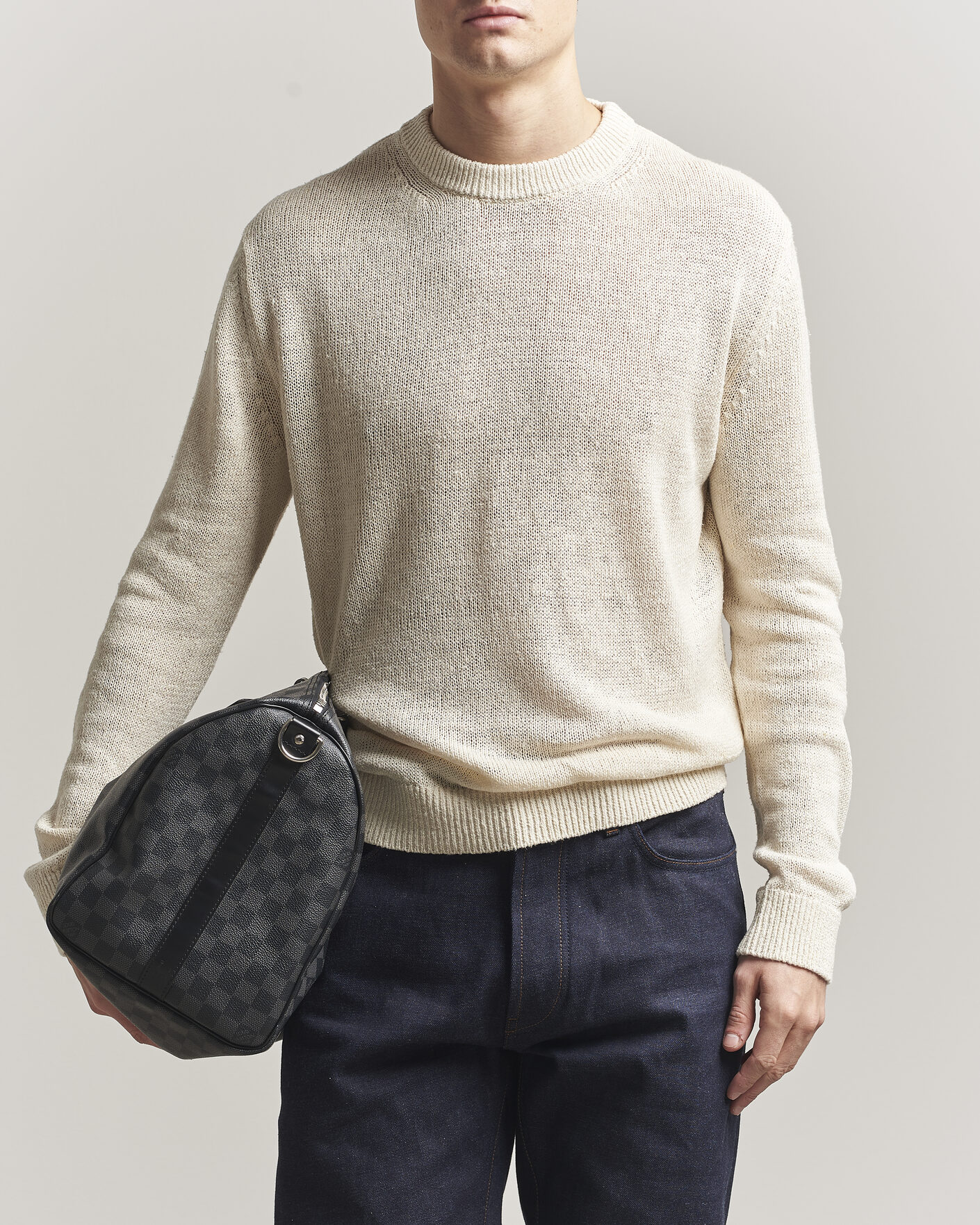 Herre | Gensere | Jil Sander | Silk Blend Crew Neck Sweater Sand