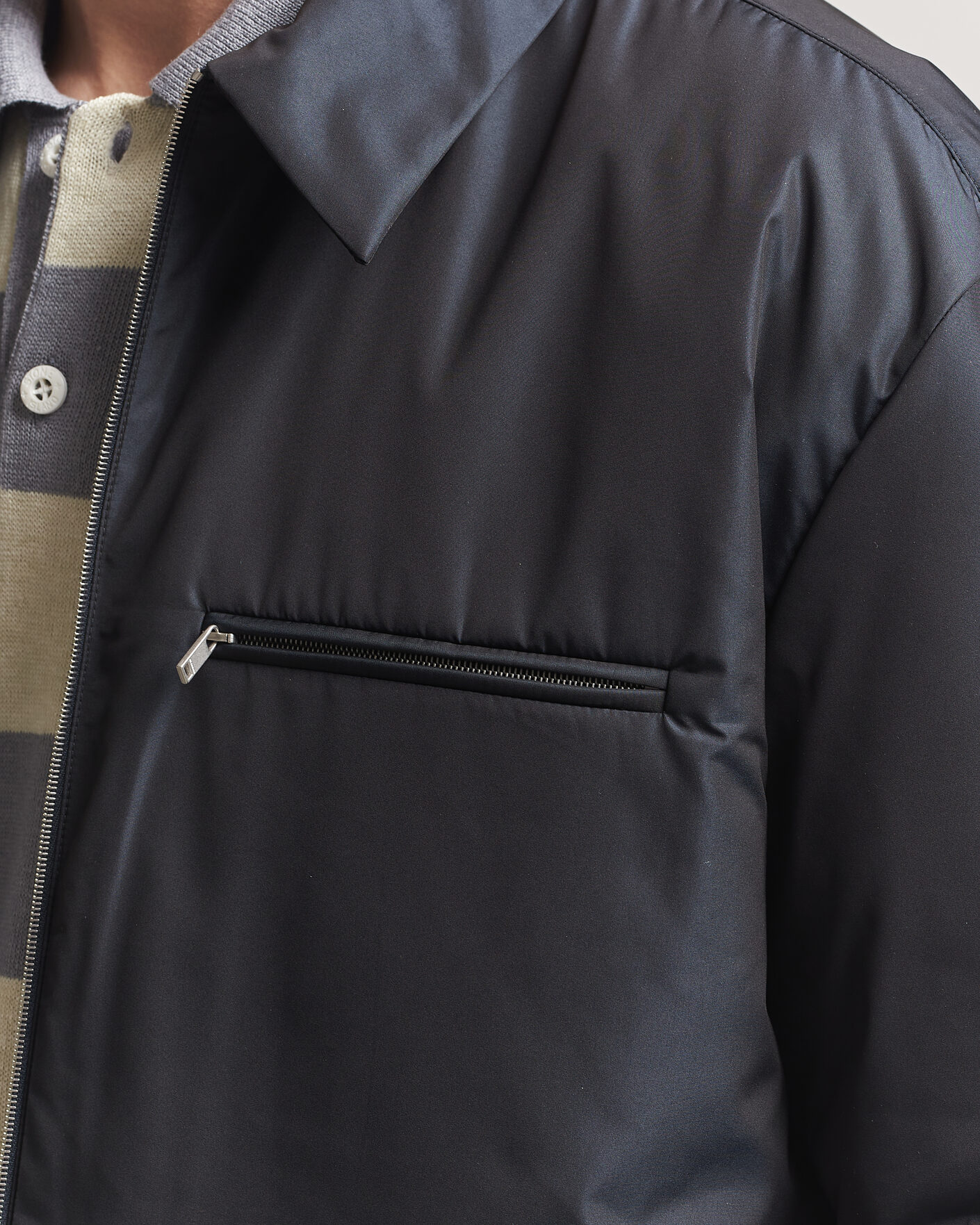 Herre | Jakker | Jil Sander | Nylon Zip Jacket Navy