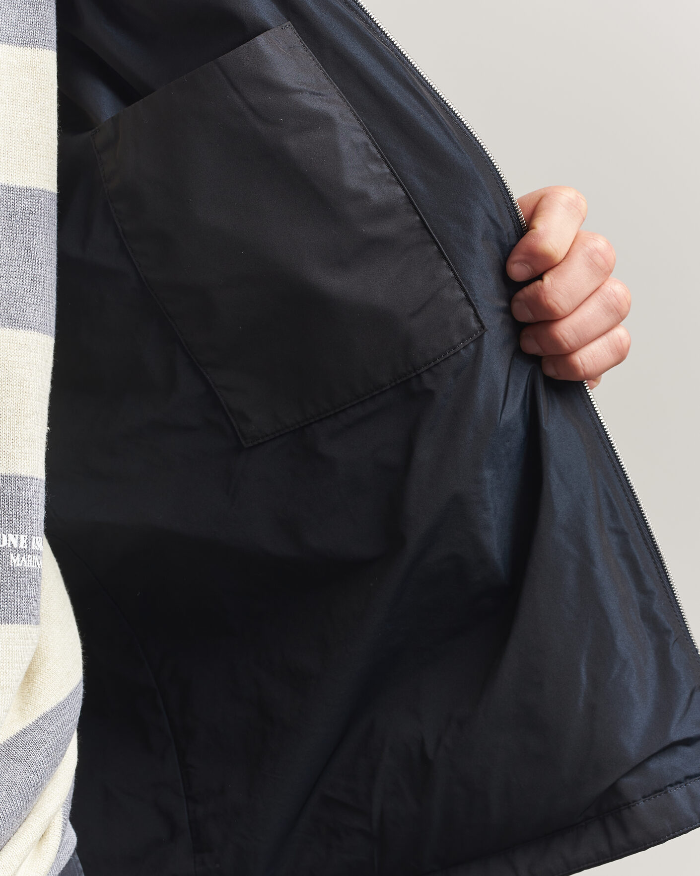 Herre | Jakker | Jil Sander | Nylon Zip Jacket Navy