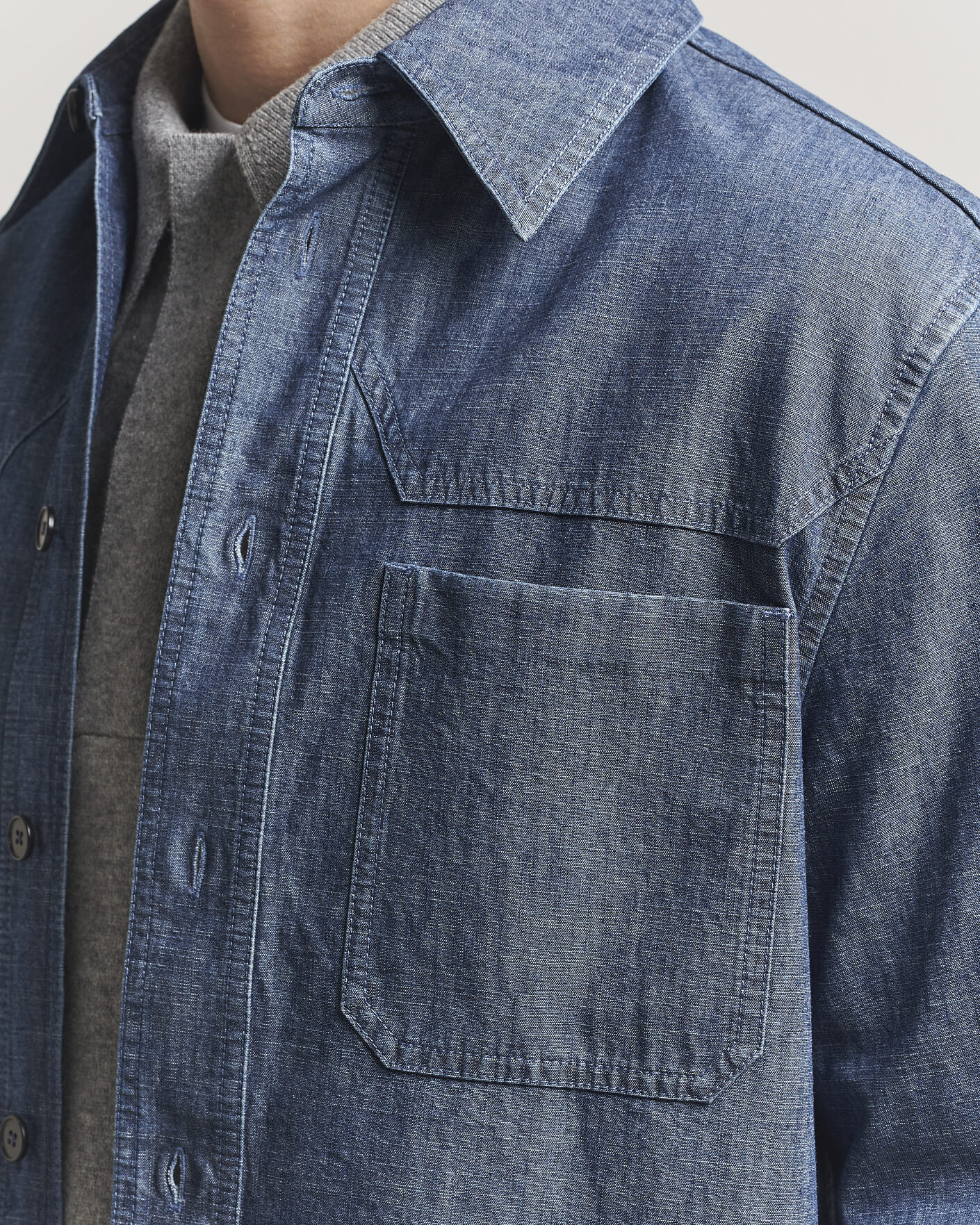Herre | Skjorter | Jil Sander | Denim Overshirt Indigo Blue
