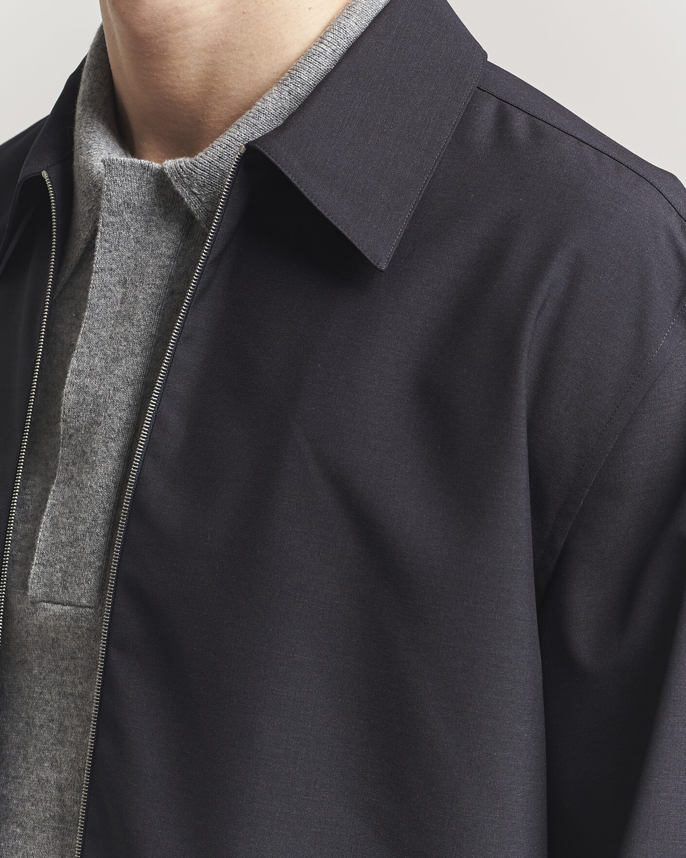 Herre | Skjorter | Jil Sander | Zip Shirt Blouson Navy