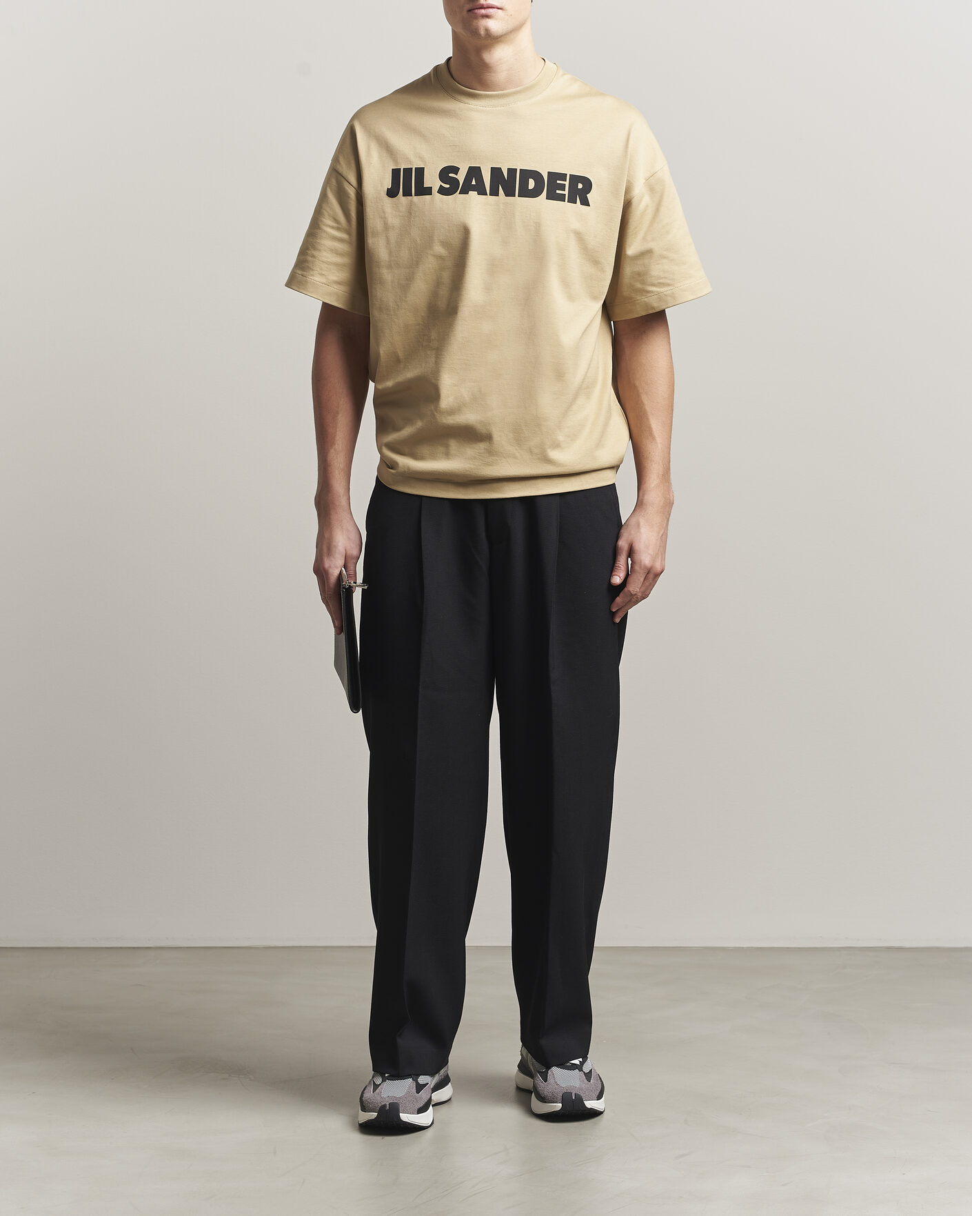 Herre | T-Shirts | Jil Sander | Short Sleeve Logo T-Shirt  Khaki