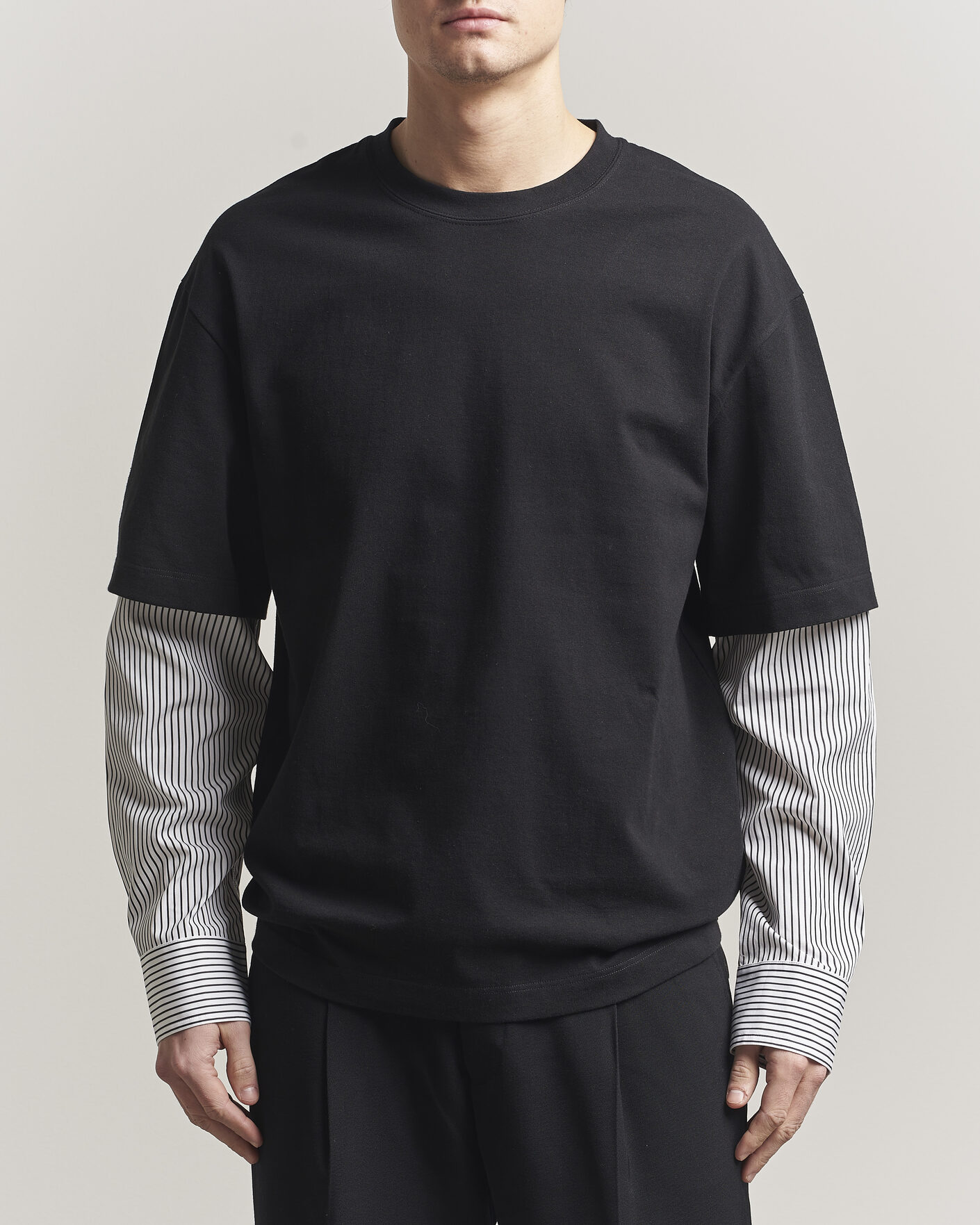 Herre | T-Shirts | Jil Sander | Long Sleeve T-Shirt Black