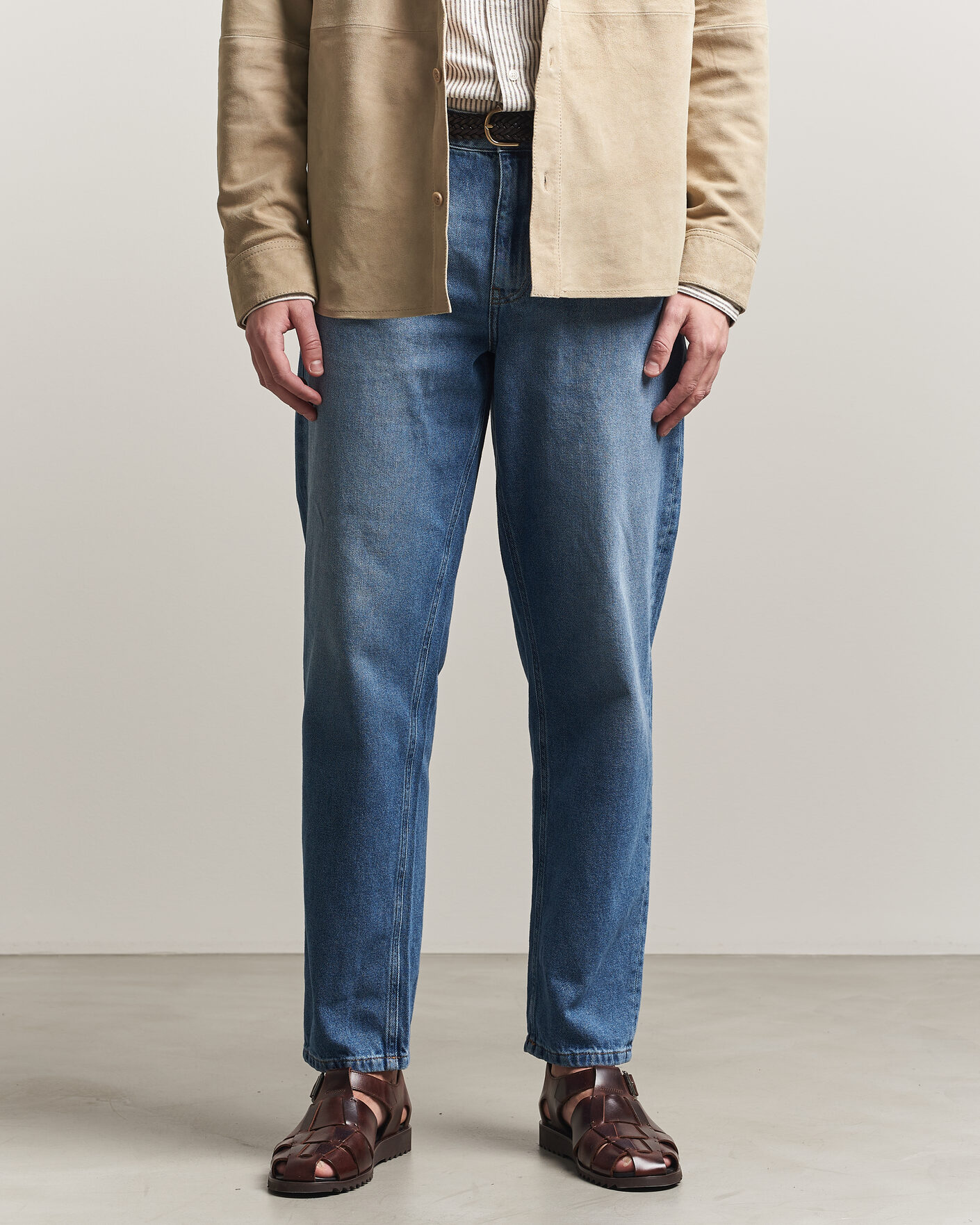 Herre | Bukser | LES DEUX | Ryder Washed Jeans Medium Indigo Blue