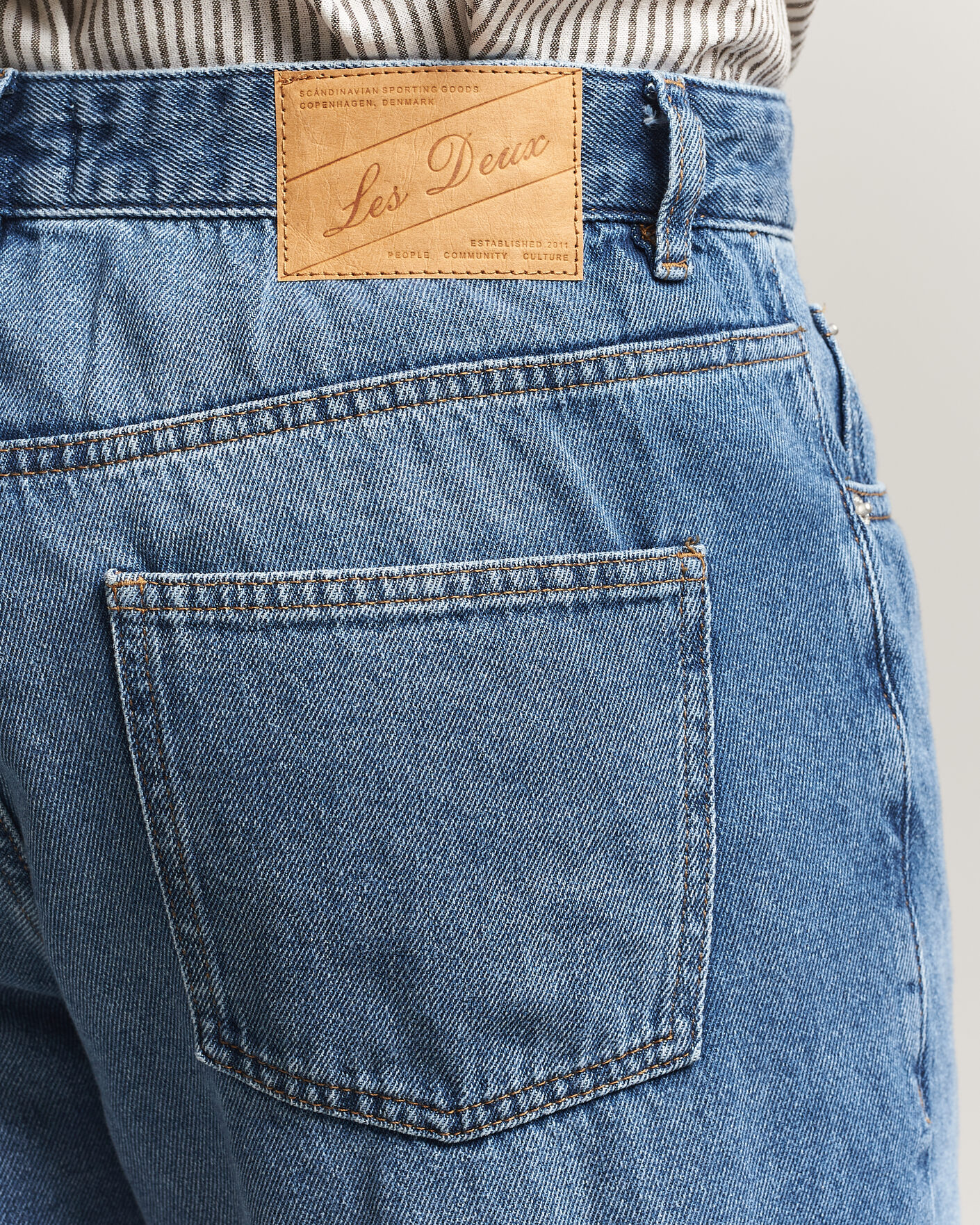 Herre | Jeans | LES DEUX | Ryder Washed Jeans Medium Indigo Blue