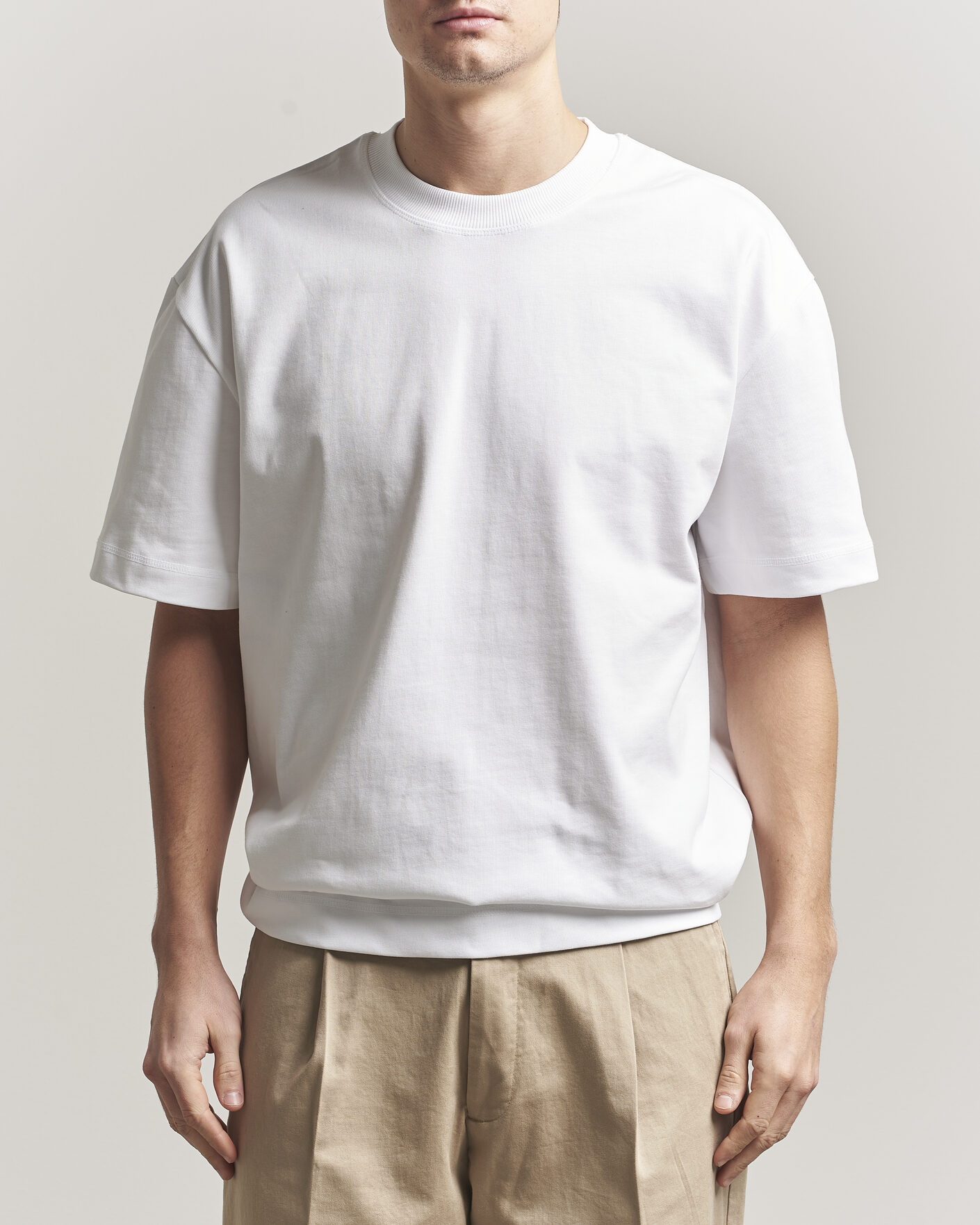 Herre | T-Shirts | LES DEUX | Carl Heavyweight T-Shirt White