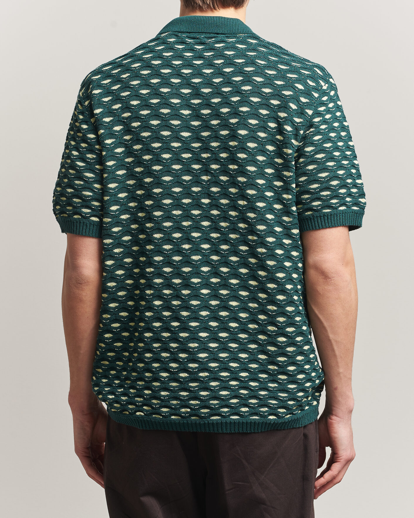 Herre | Pikéer | LES DEUX | Esmay Shell Knitted Polo Sea Moss Green